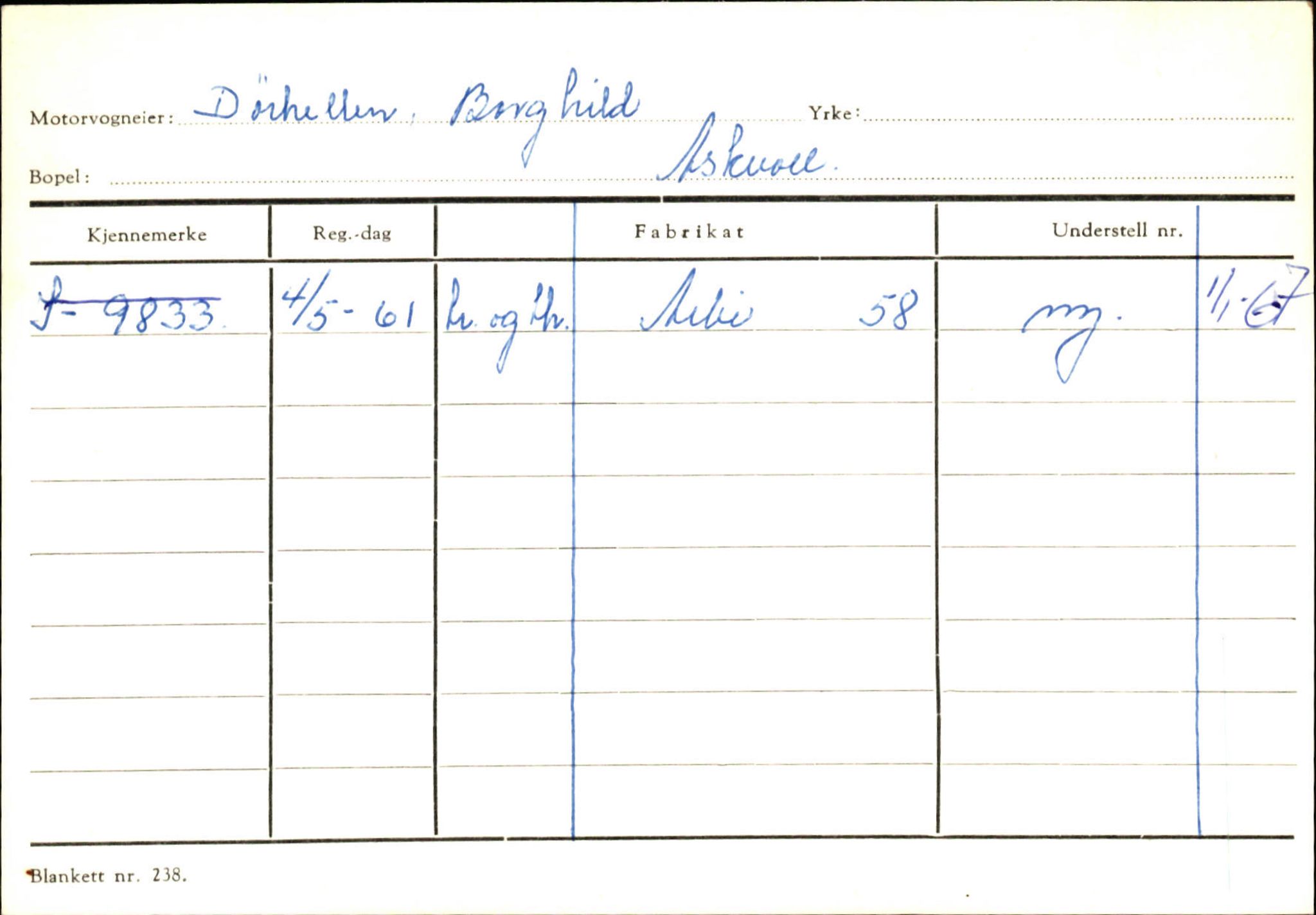 Statens vegvesen, Sogn og Fjordane vegkontor, AV/SAB-A-5301/4/F/L0132: Eigarregister Askvoll A-Å. Balestrand A-Å, 1945-1975, s. 171