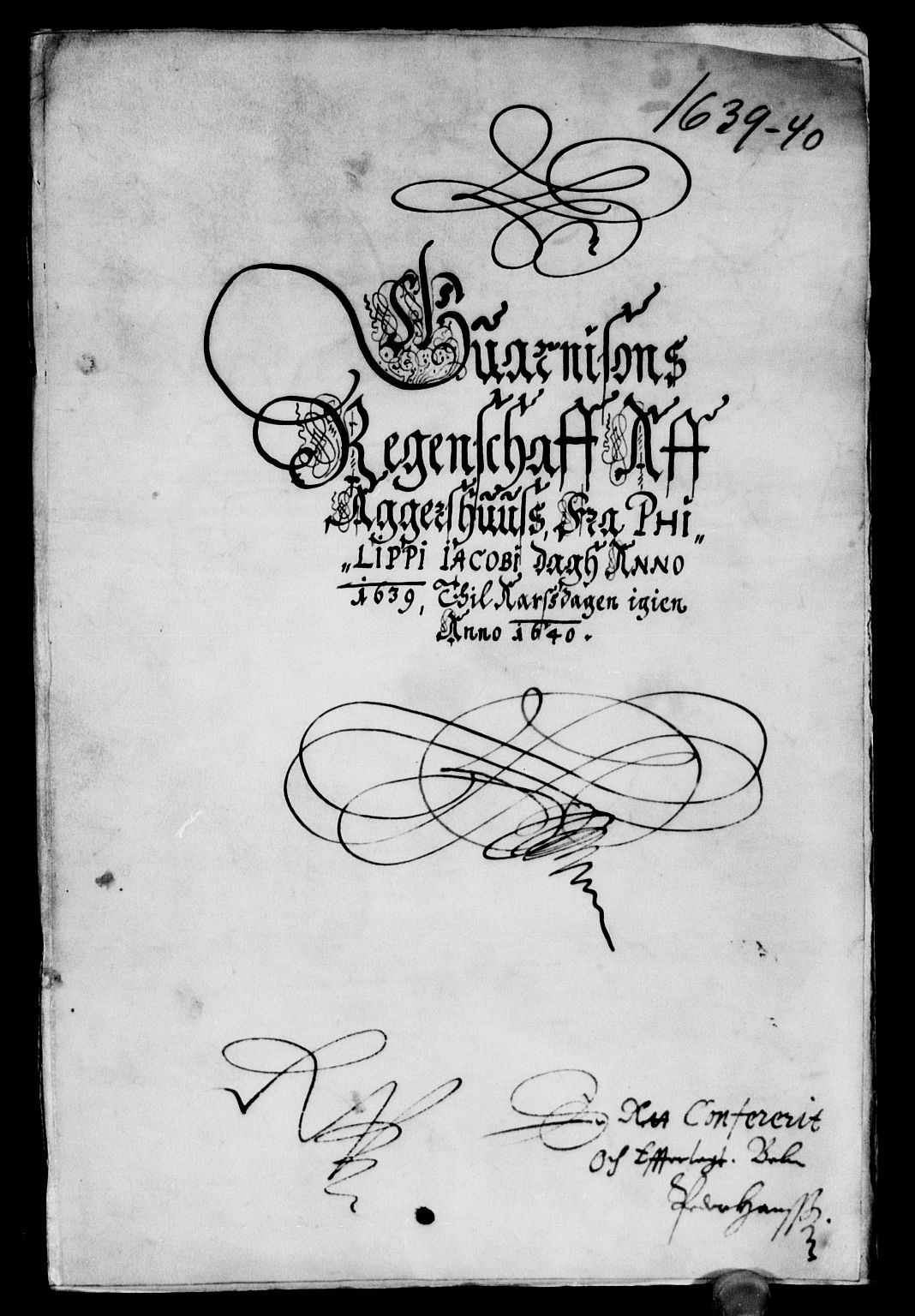 Rentekammeret inntil 1814, Reviderte regnskaper, Lensregnskaper, RA/EA-5023/R/Rb/Rba/L0149: Akershus len, 1639-1640