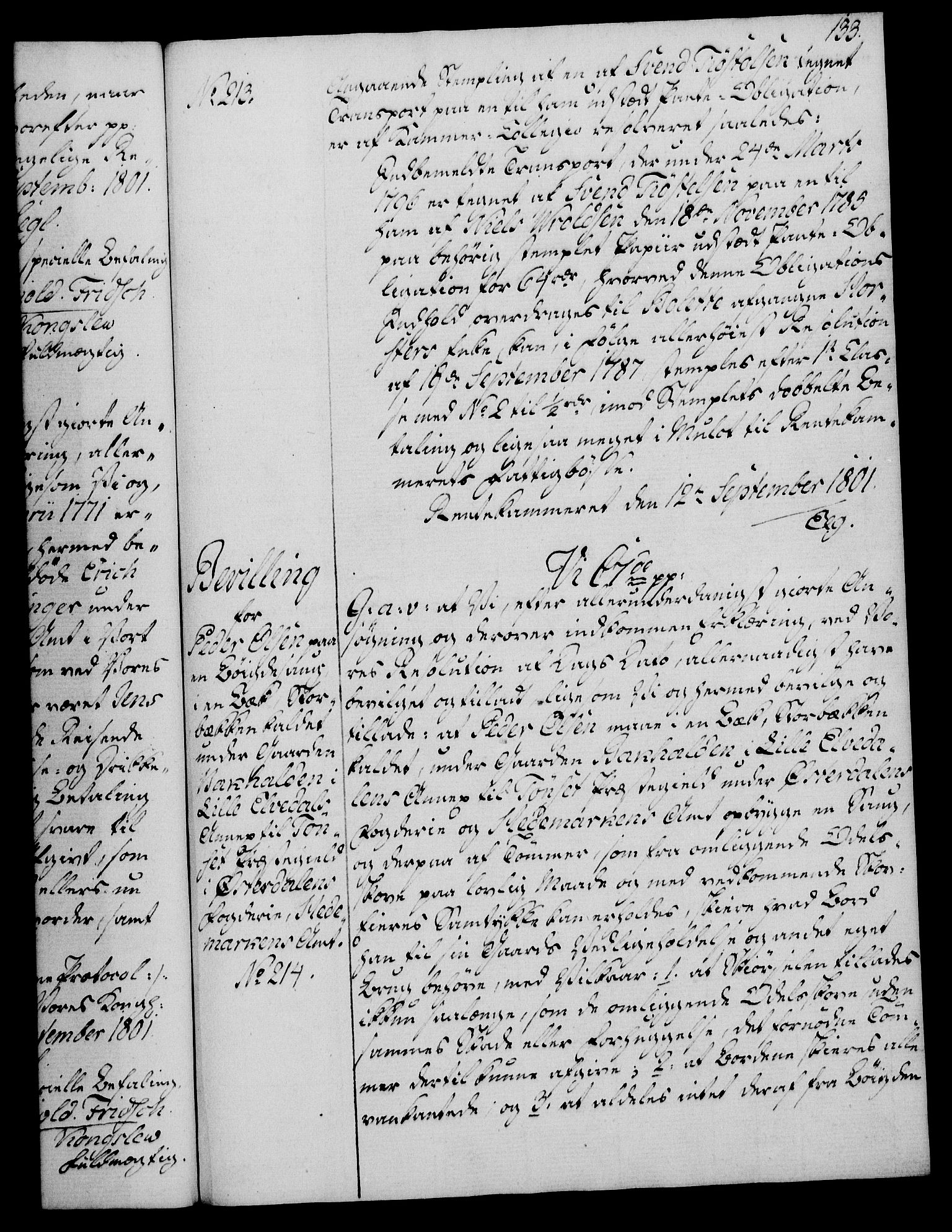 Rentekammeret, Kammerkanselliet, AV/RA-EA-3111/G/Gg/Gga/L0017: Norsk ekspedisjonsprotokoll med register (merket RK 53.17), 1801-1803, s. 133