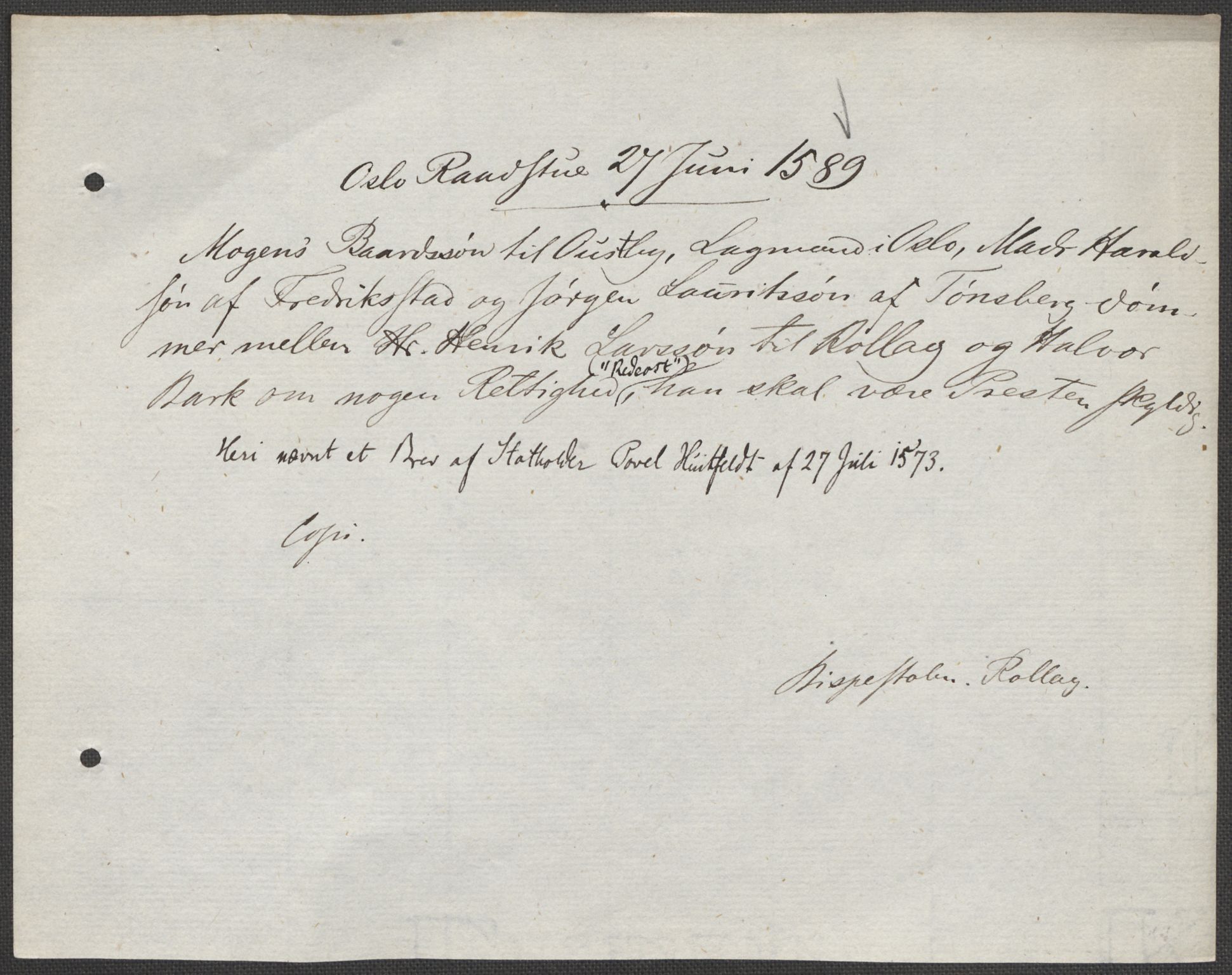 Riksarkivets diplomsamling, AV/RA-EA-5965/F15/L0017: Prestearkiv - Buskerud, 1553-1760, s. 6