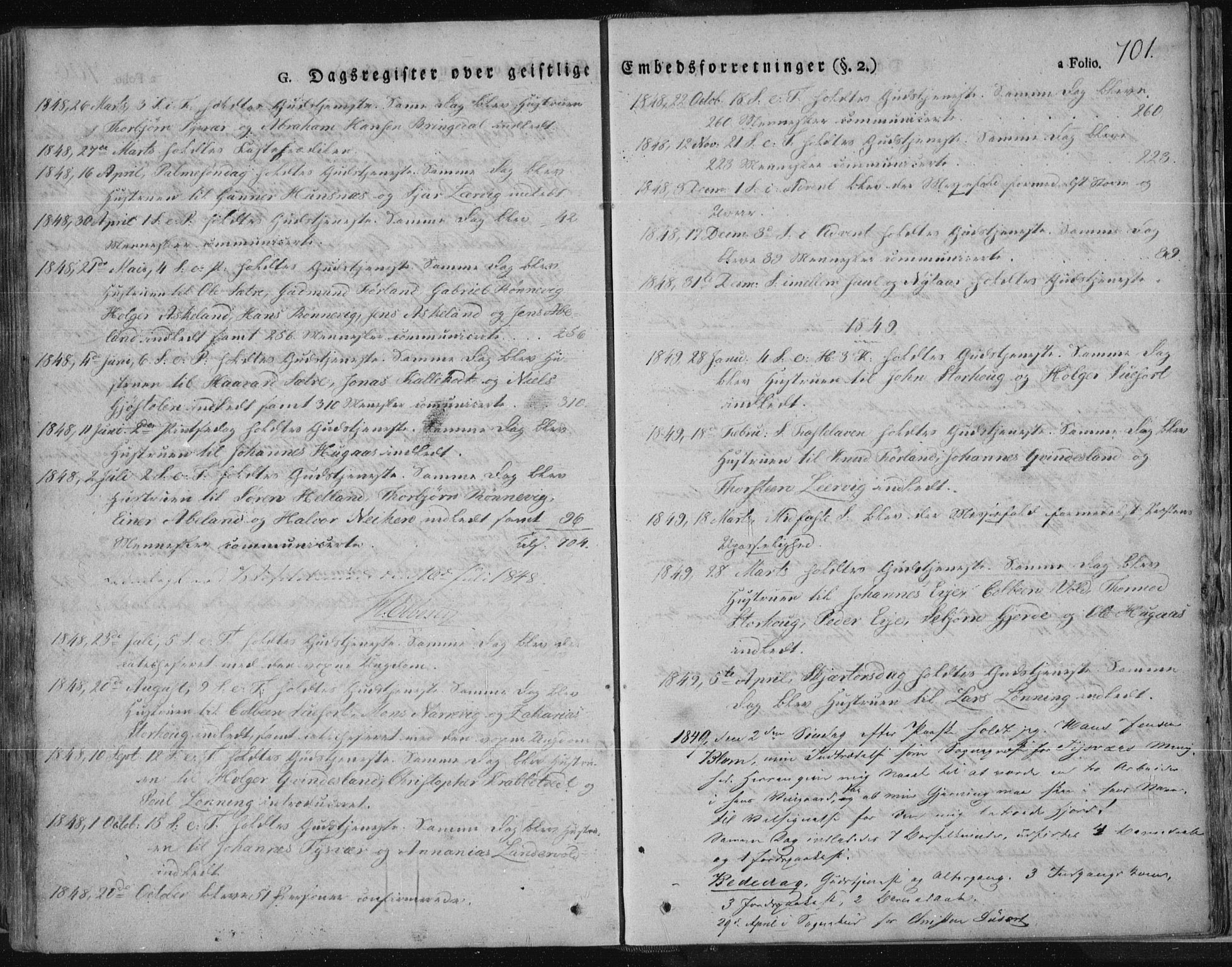 Tysvær sokneprestkontor, SAST/A -101864/H/Ha/Haa/L0001: Ministerialbok nr. A 1.2, 1831-1856, s. 701