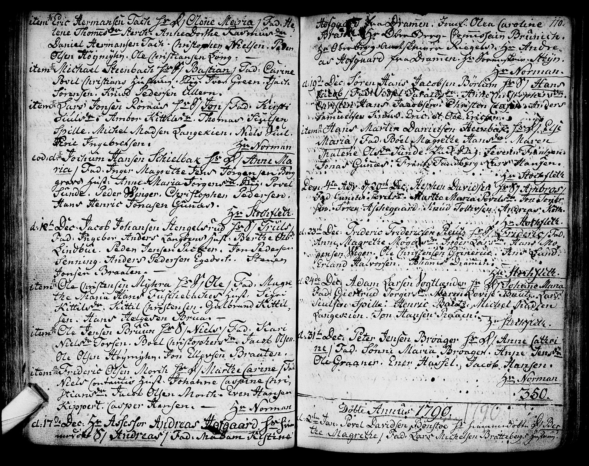 Kongsberg kirkebøker, SAKO/A-22/F/Fa/L0006: Ministerialbok nr. I 6, 1783-1797, s. 110