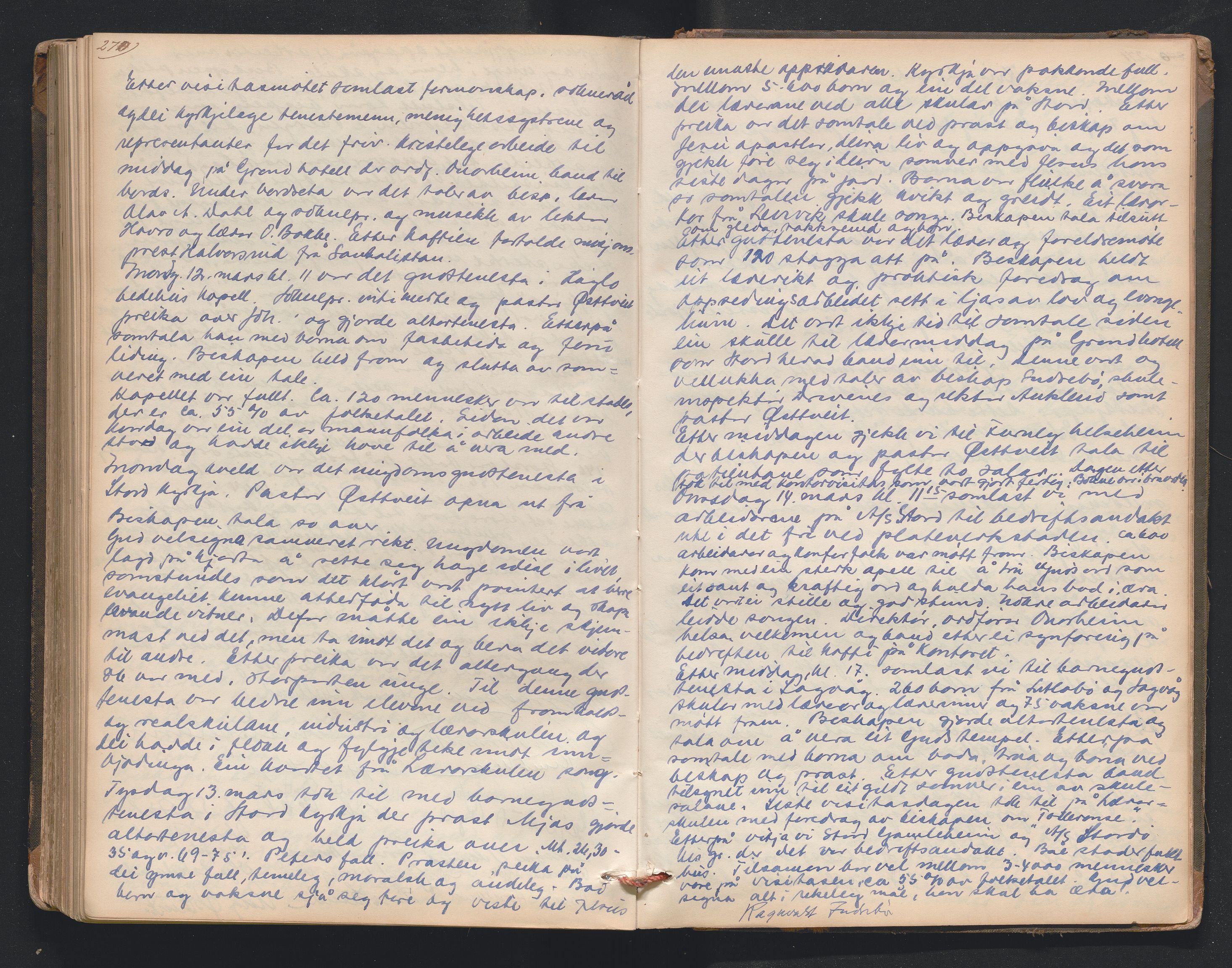 Nordre Sunnhordland prosti, AV/SAB-A-99912/F/L0001: Visitasprotokoll , 1860-1959, s. 270