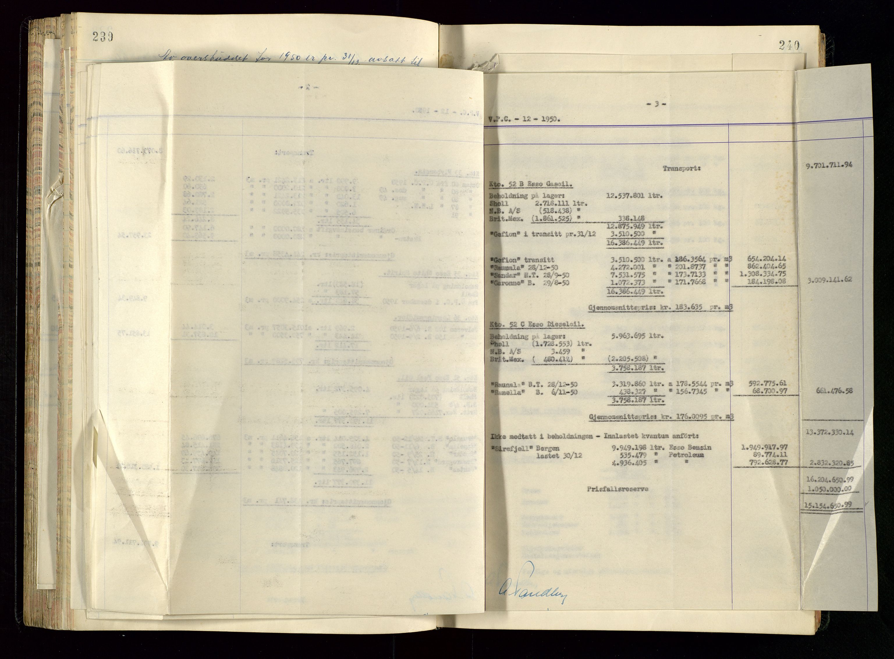 PA 1534 - Østlandske Petroleumscompagni A/S, AV/SAST-A-101954/A/Aa/L0005/0001: Direksjonsprotokoller / Den Administrerende Direksjon alle selskaper (referatprotokoll), 1943-1958