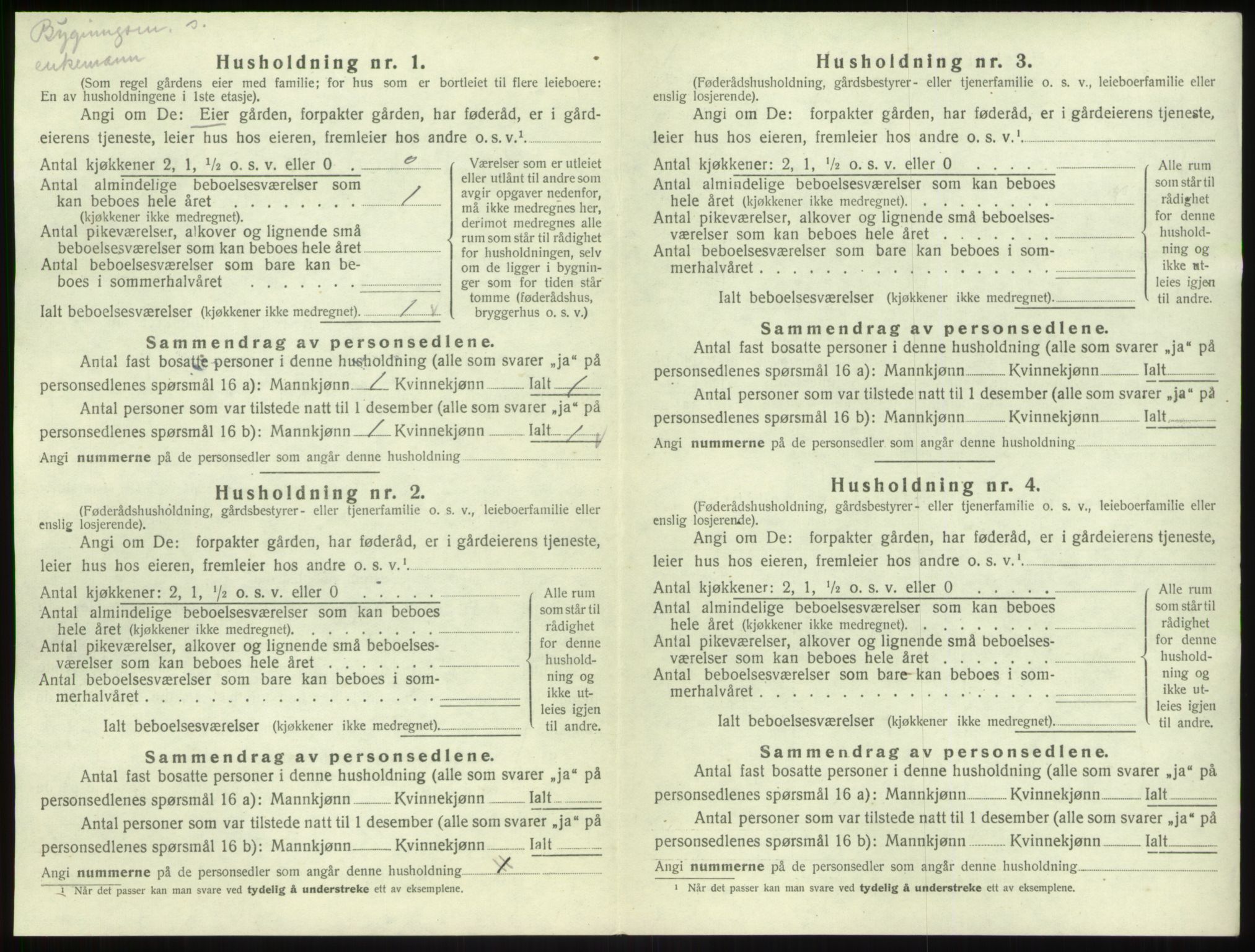 SAB, Folketelling 1920 for 1415 Lavik herred, 1920, s. 101
