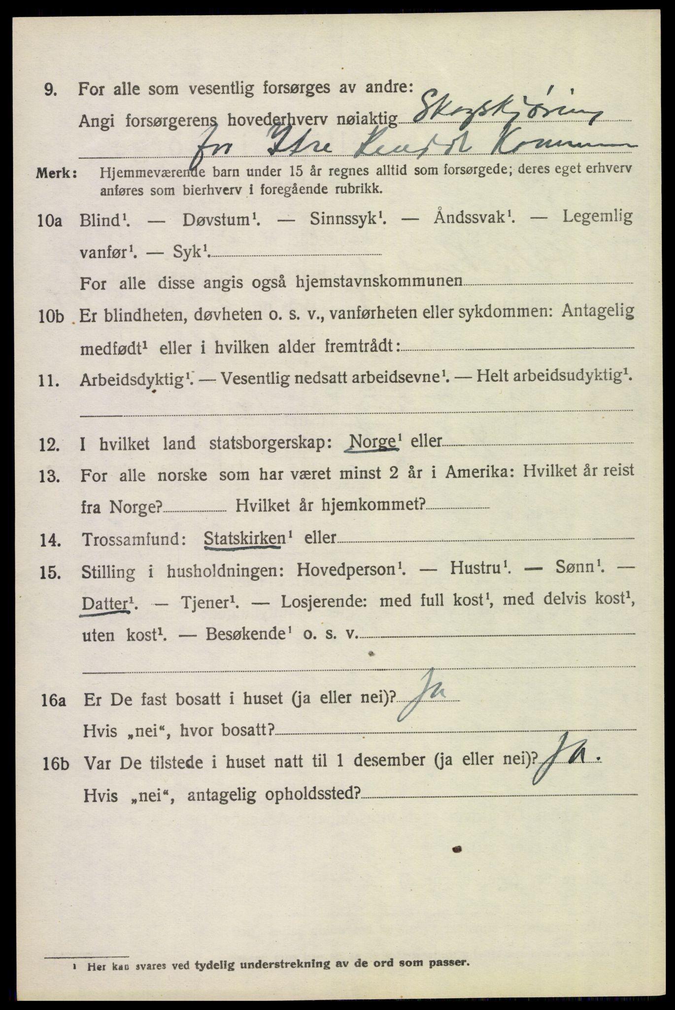 SAH, Folketelling 1920 for 0432 Ytre Rendal herred, 1920, s. 2926