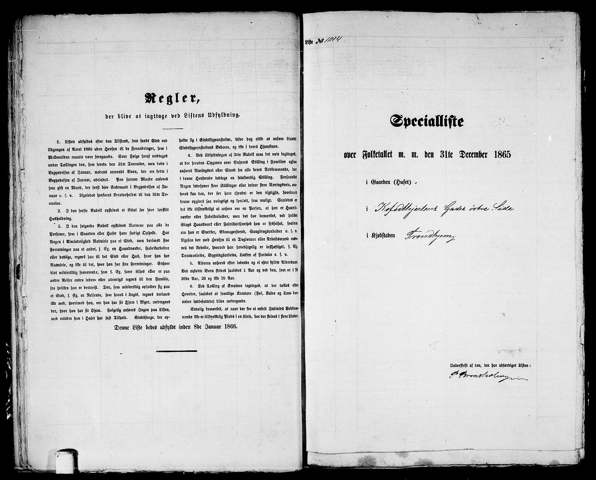 RA, Folketelling 1865 for 1601 Trondheim kjøpstad, 1865, s. 2109
