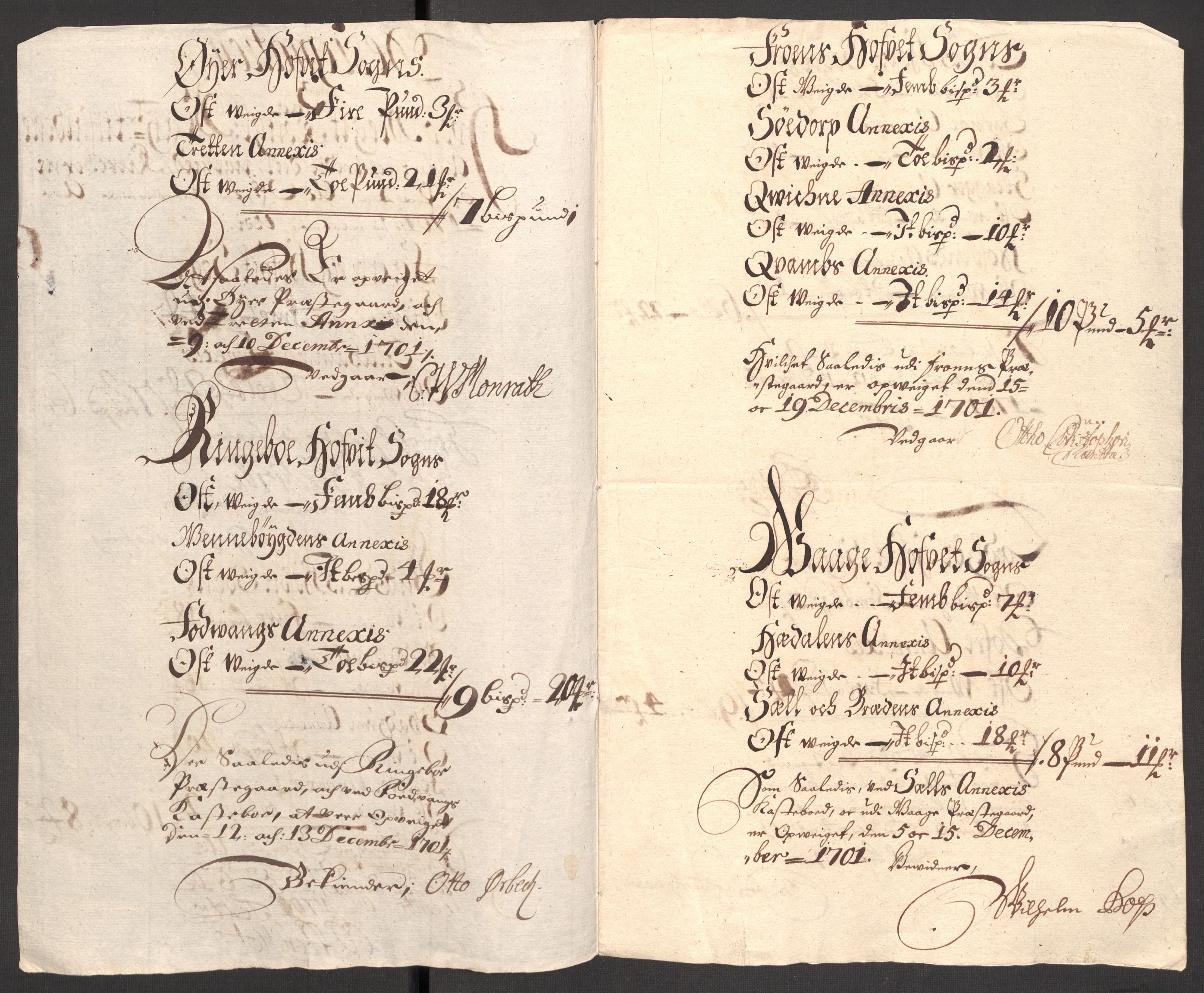 Rentekammeret inntil 1814, Reviderte regnskaper, Fogderegnskap, AV/RA-EA-4092/R17/L1174: Fogderegnskap Gudbrandsdal, 1701, s. 108