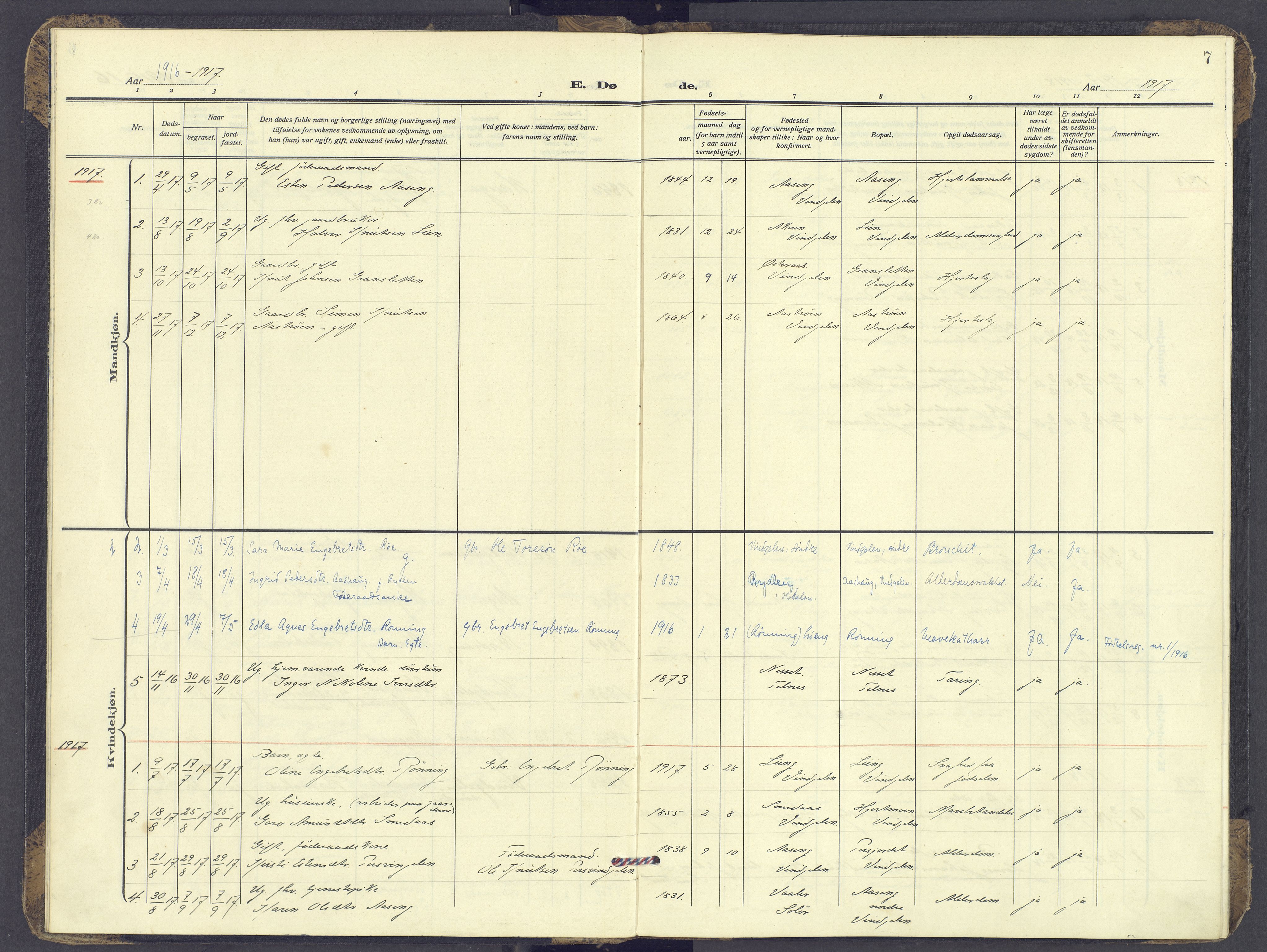 Tolga prestekontor, AV/SAH-PREST-062/K/L0017: Ministerialbok nr. 17, 1909-1979, s. 7