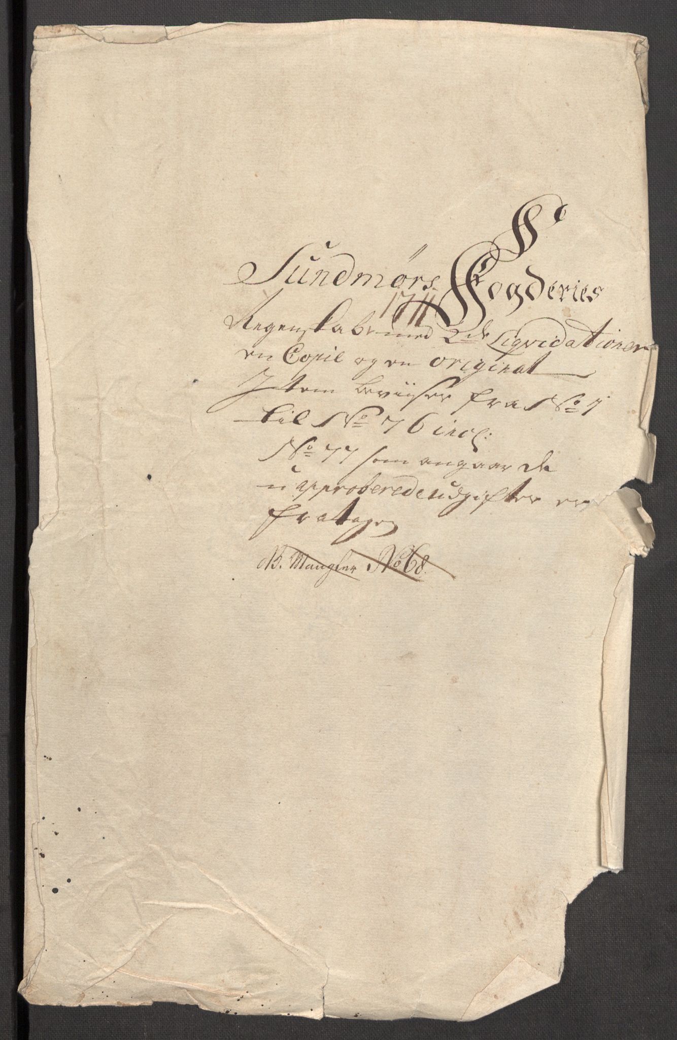 Rentekammeret inntil 1814, Reviderte regnskaper, Fogderegnskap, RA/EA-4092/R54/L3564: Fogderegnskap Sunnmøre, 1711, s. 513