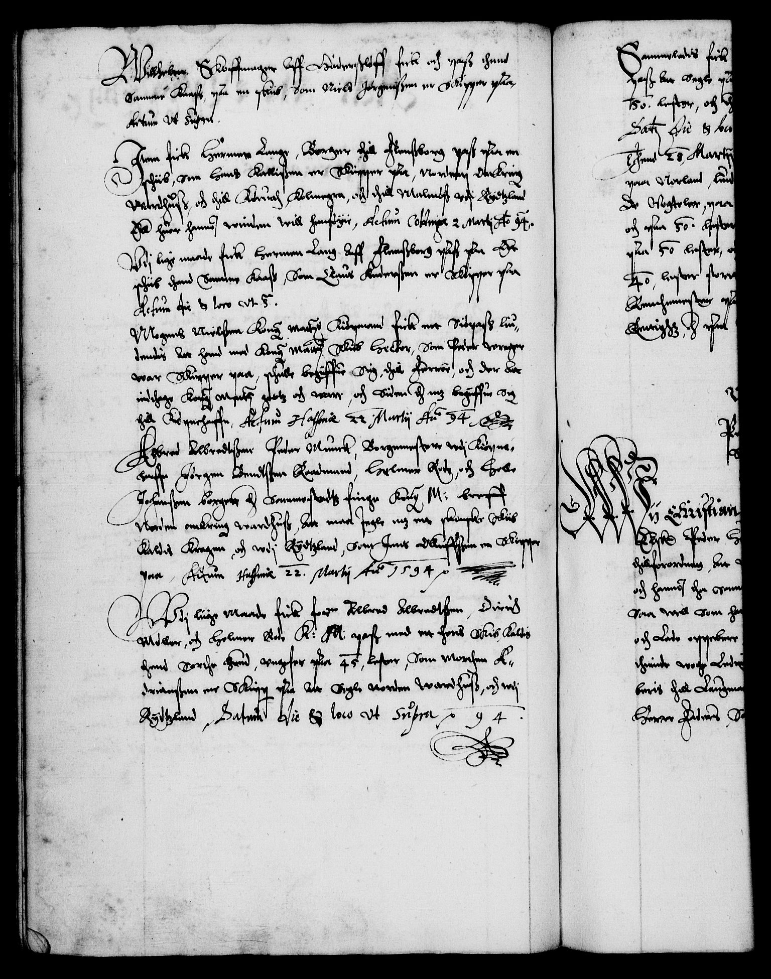 Danske Kanselli 1572-1799, RA/EA-3023/F/Fc/Fca/Fcaa/L0002: Norske registre (mikrofilm), 1588-1596, s. 223b