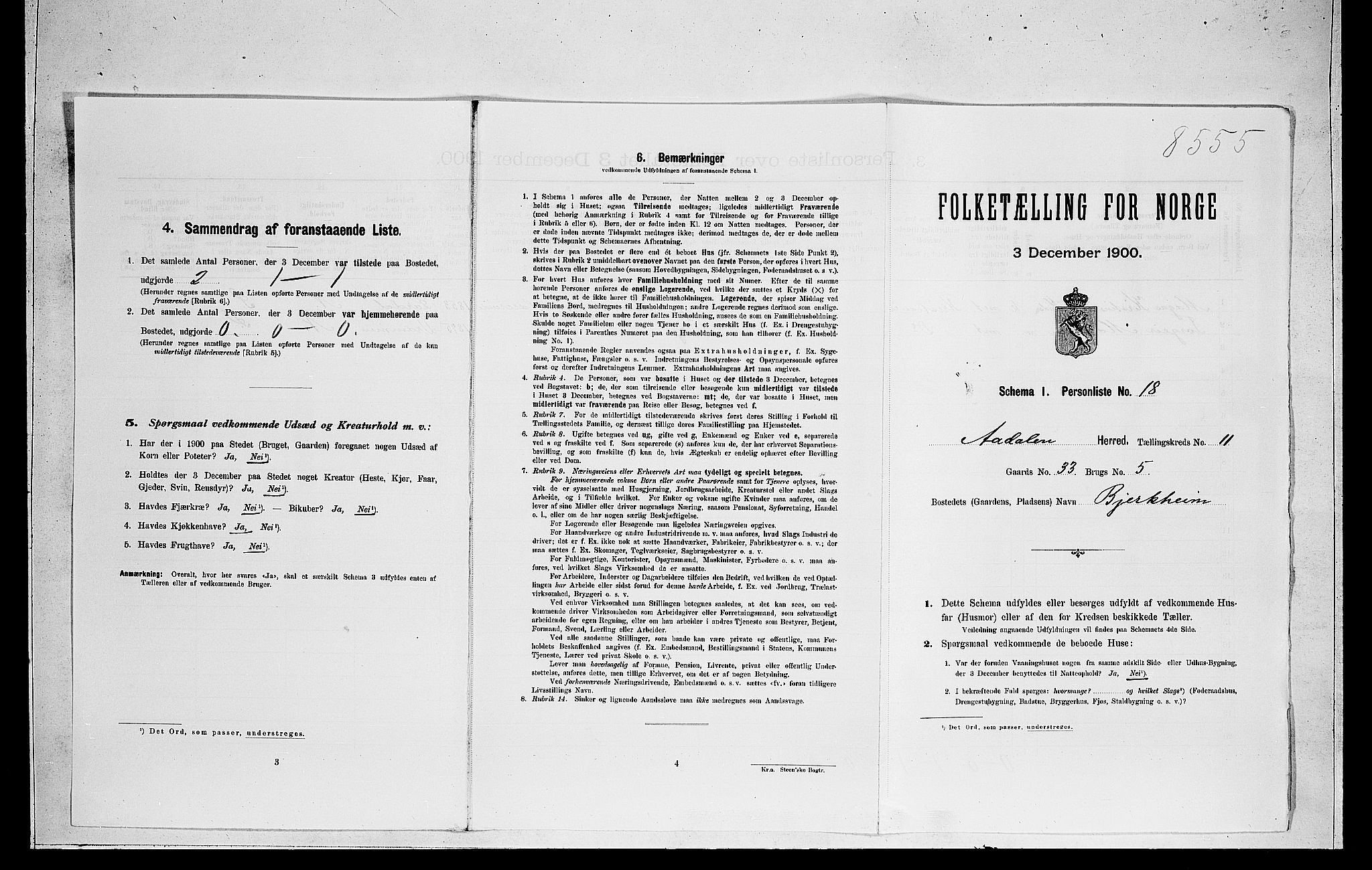 RA, Folketelling 1900 for 0614 Ådal herred, 1900, s. 774