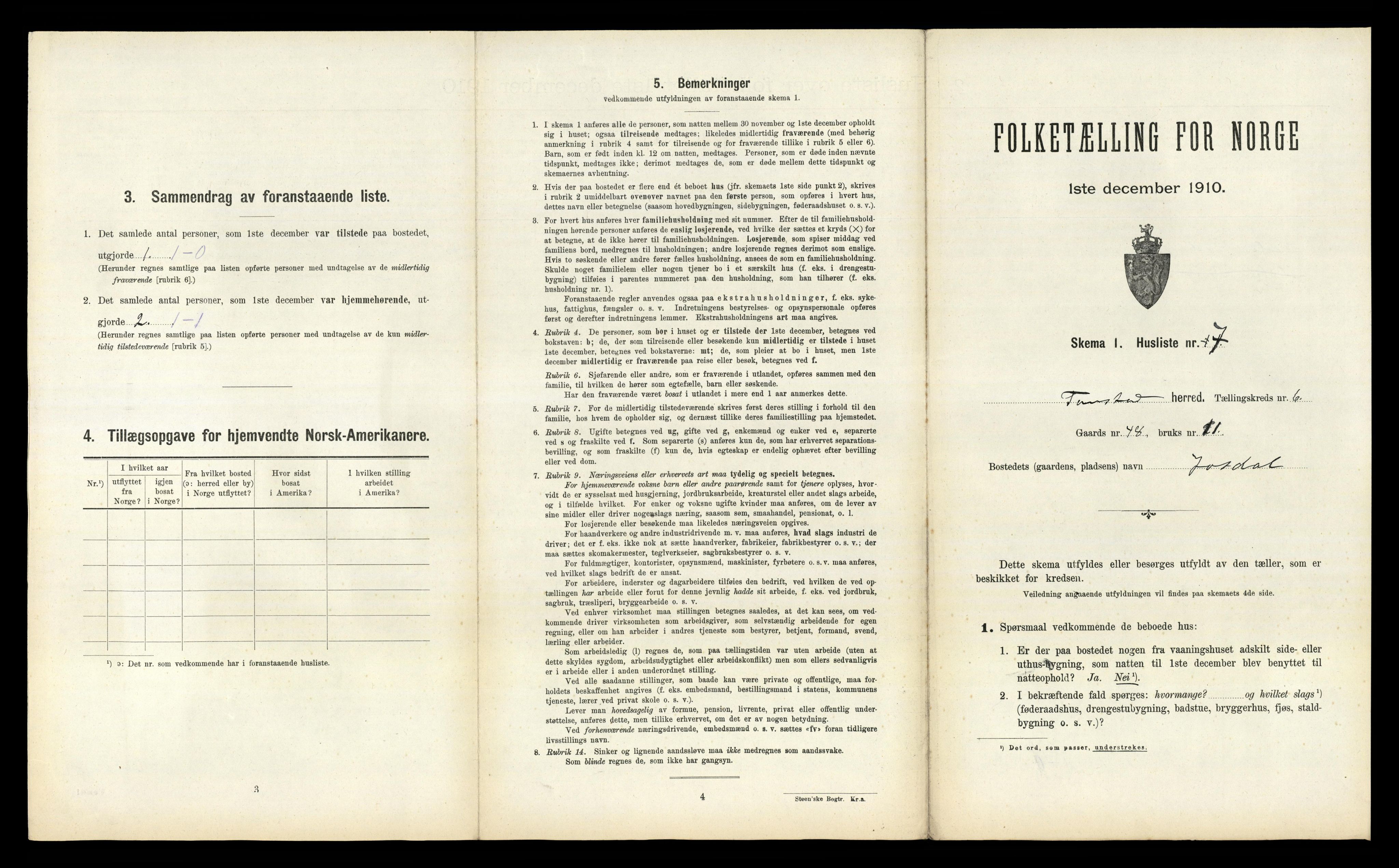 RA, Folketelling 1910 for 1046 Tonstad herred, 1910, s. 264