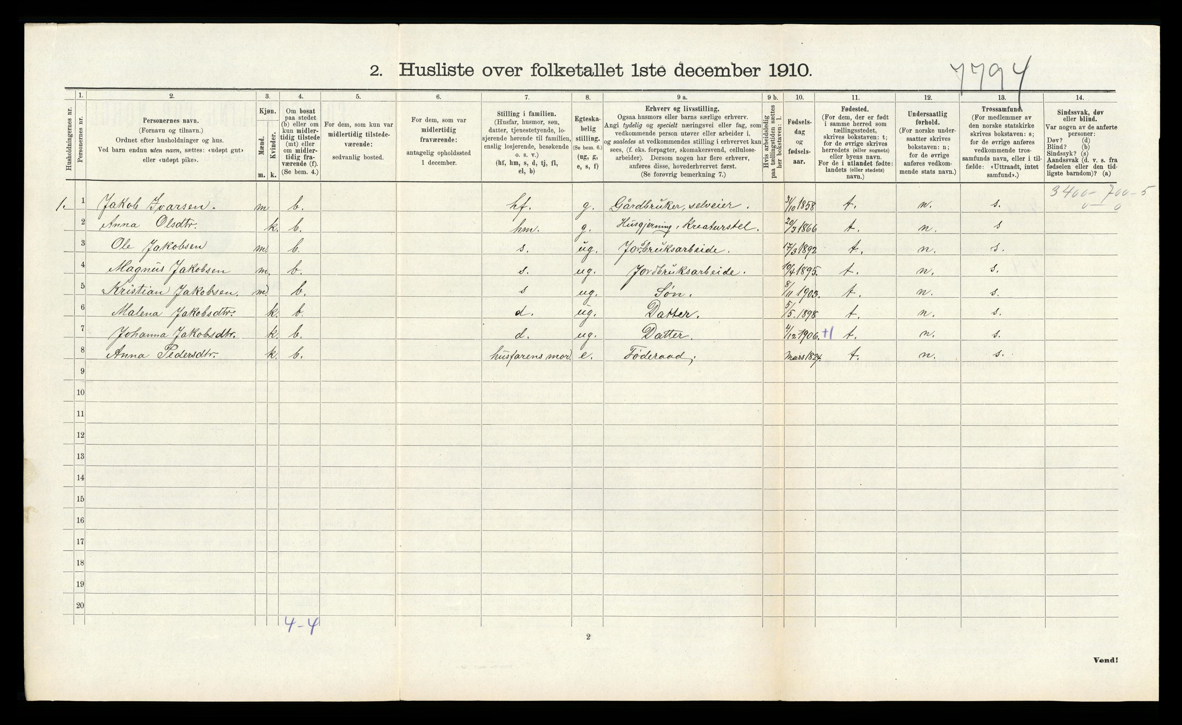 RA, Folketelling 1910 for 1255 Åsane herred, 1910, s. 266