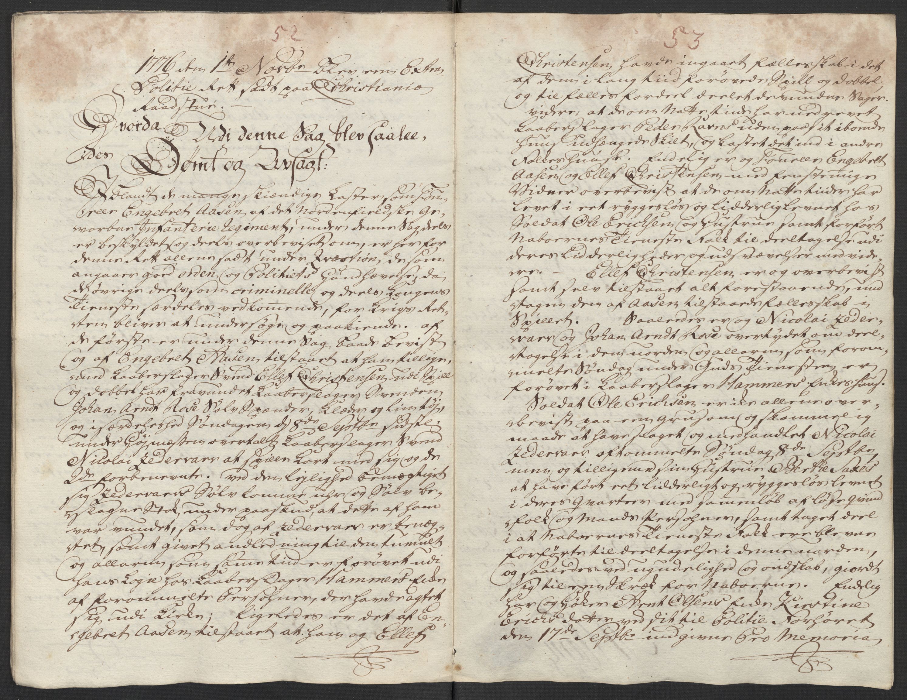 Kristiania stiftamt, SAO/A-10386/G/Gm/L0011: Domsakter og forhør, 1776, s. 334