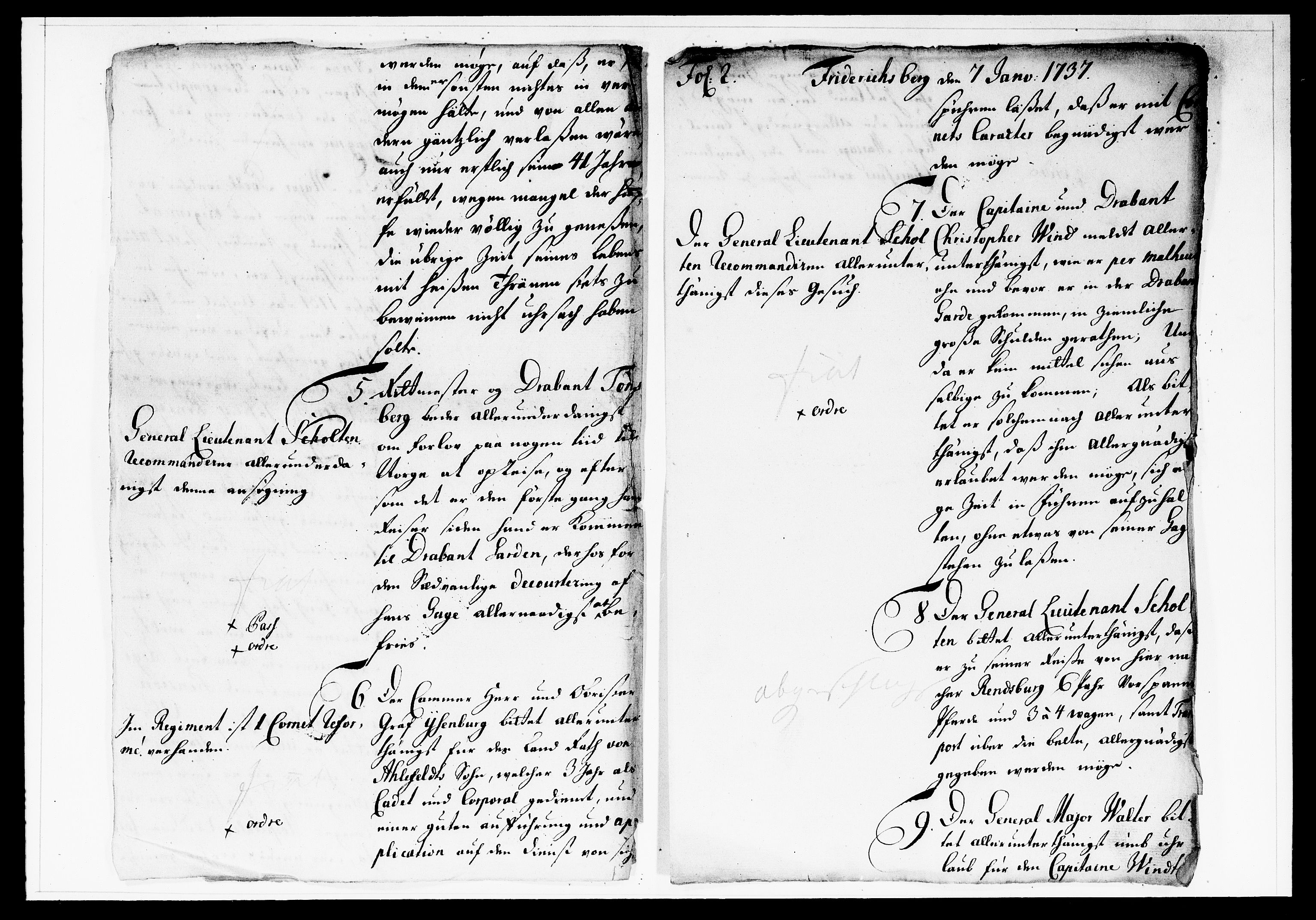 Krigskollegiet, Krigskancelliet, DRA/A-0006/-/1138-1142: Refererede sager, 1737, s. 4