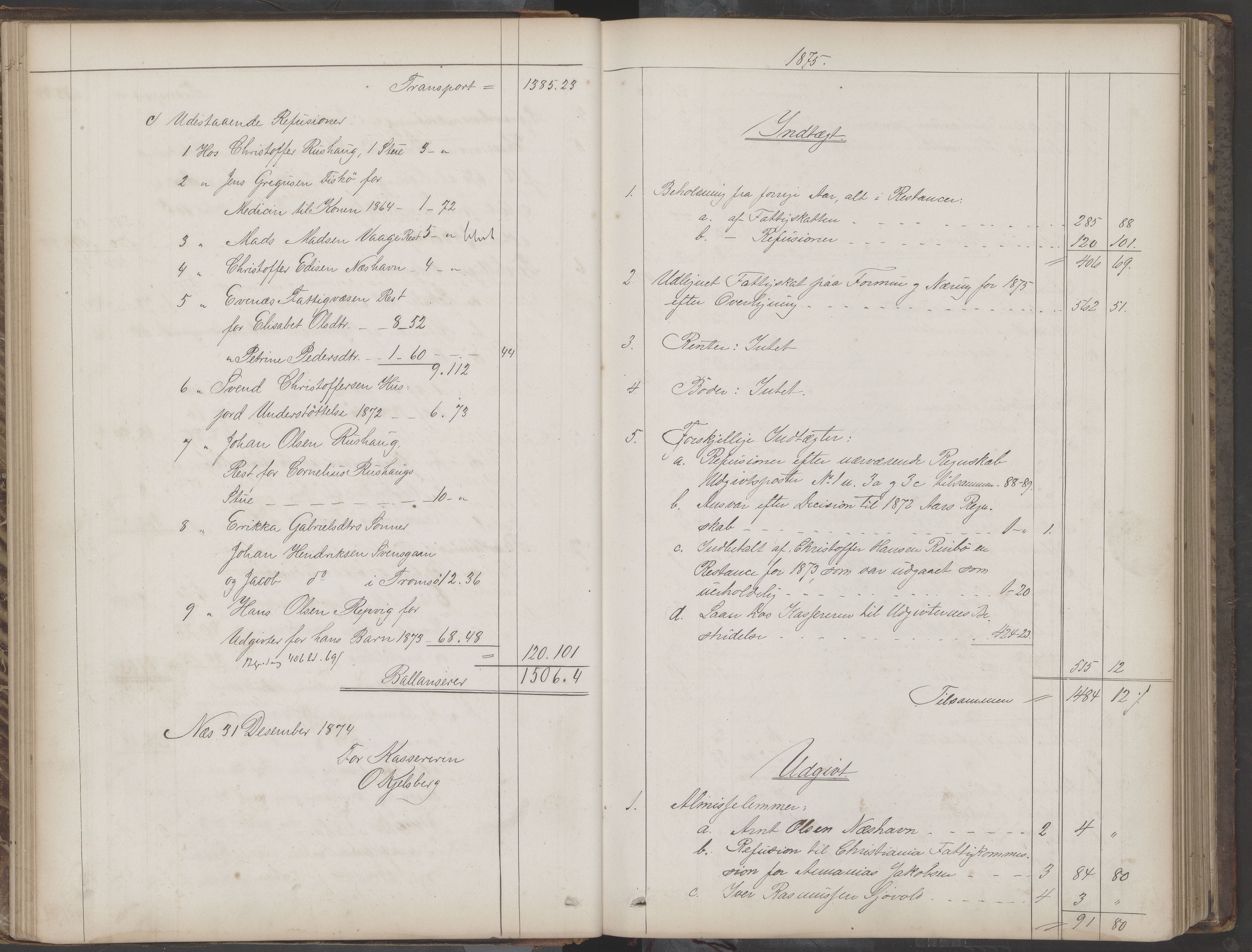 Lødingen kommune. Fattigstyre/forsorgsstyre, AIN/K-18510.610.01/A/Aa/L0001: Forhandlingsprotokoll, 1863-1895