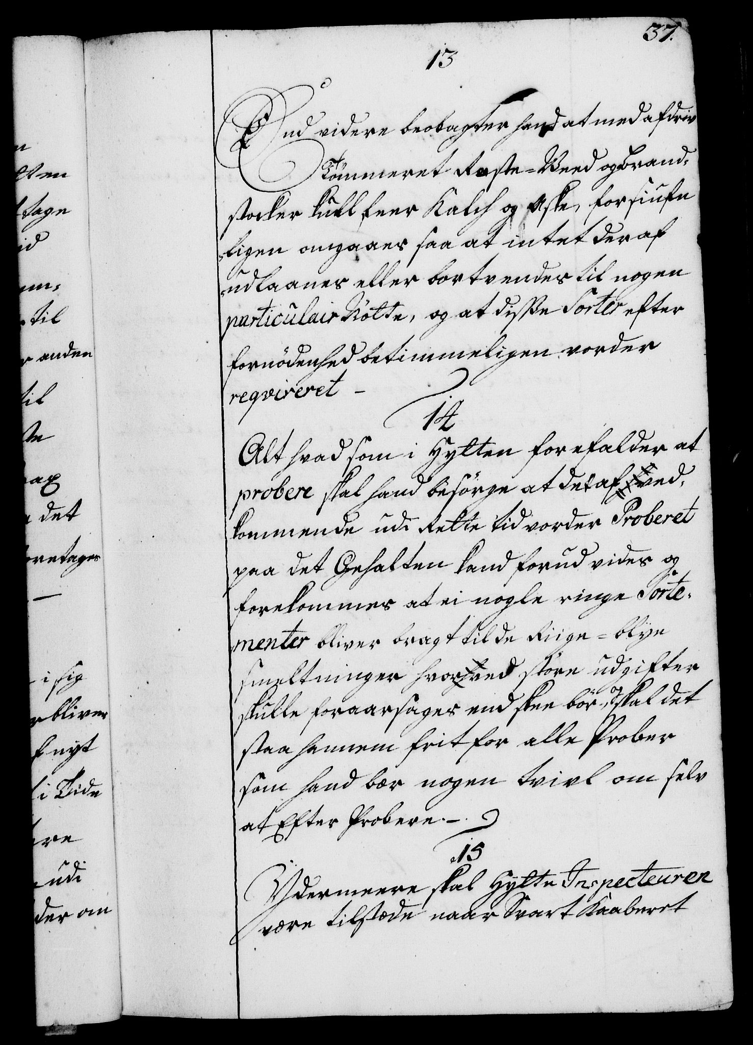 Rentekammeret, Kammerkanselliet, RA/EA-3111/G/Gg/Ggi/L0002: Norsk instruksjonsprotokoll med register (merket RK 53.35), 1729-1751, s. 37