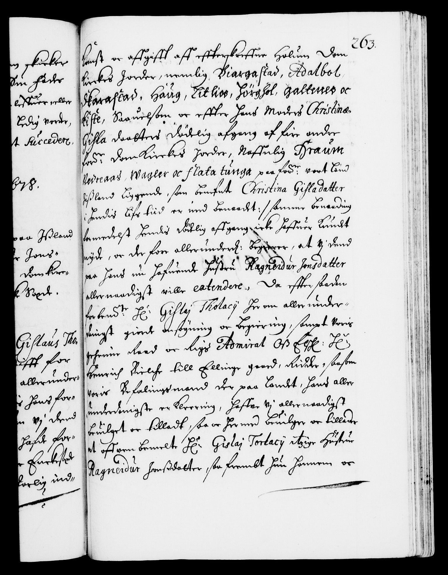 Danske Kanselli 1572-1799, AV/RA-EA-3023/F/Fc/Fca/Fcaa/L0012: Norske registre (mikrofilm), 1674-1680, s. 263a
