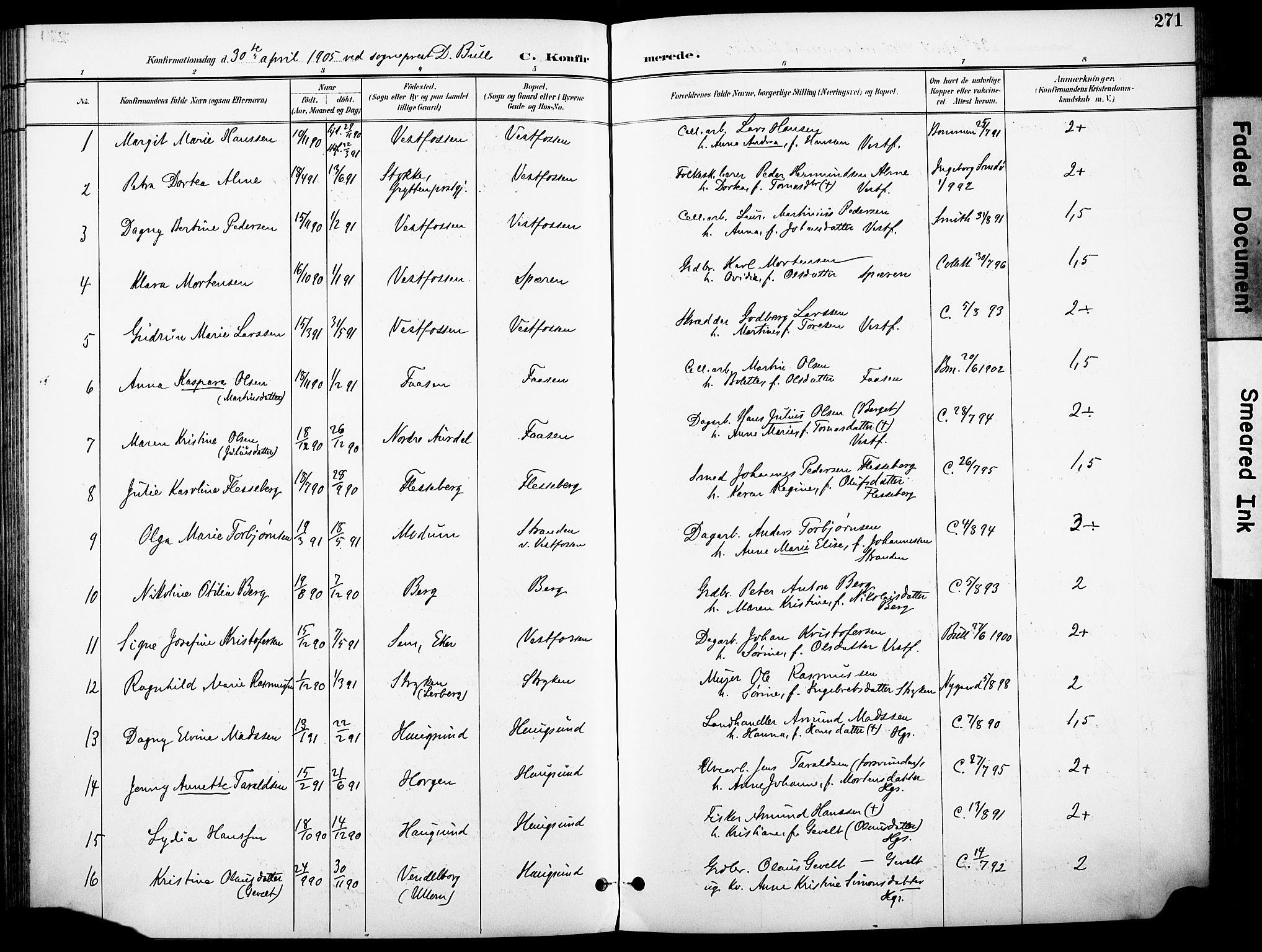 Eiker kirkebøker, AV/SAKO-A-4/F/Fb/L0003: Ministerialbok nr. II 3, 1896-1942, s. 271