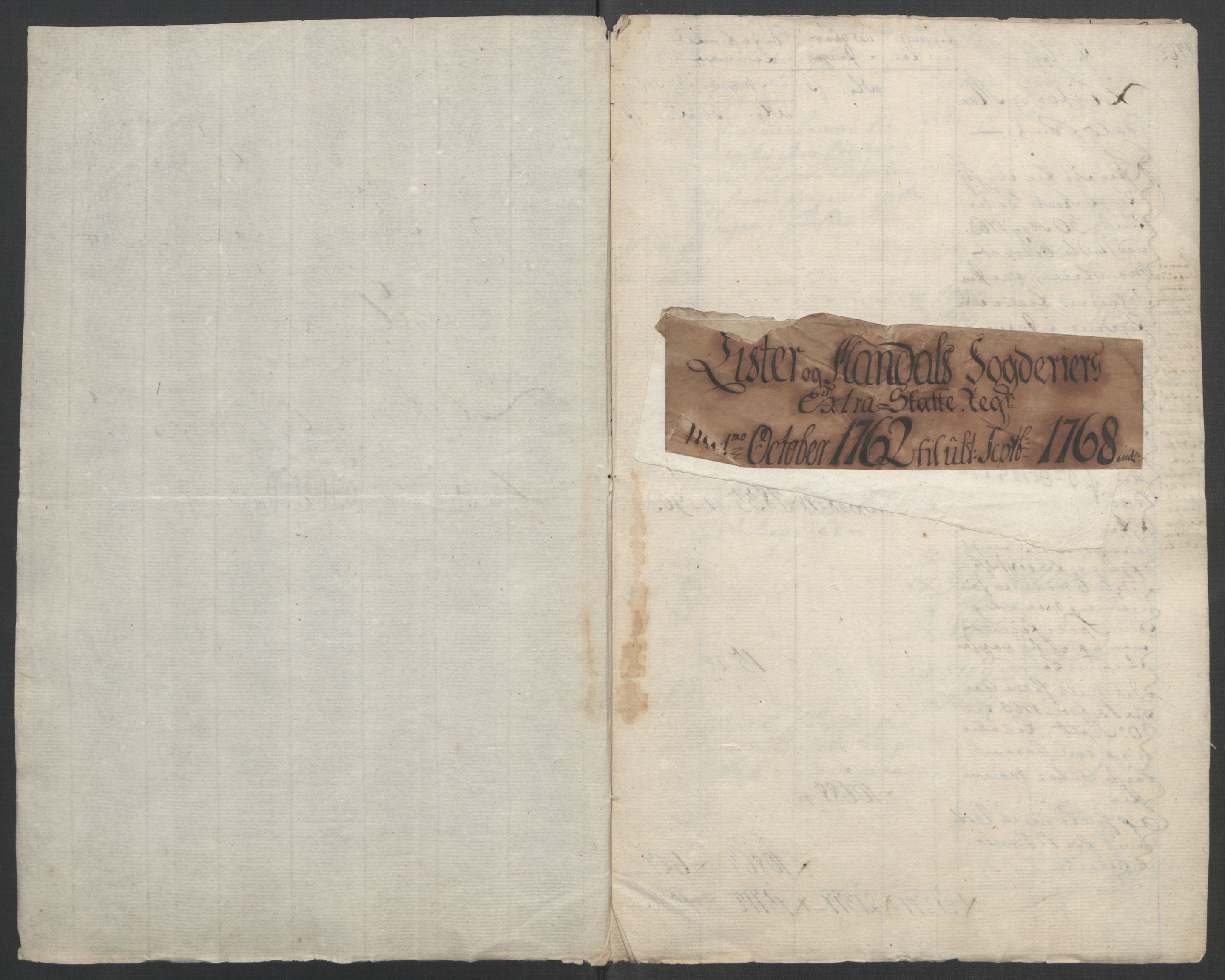 Rentekammeret inntil 1814, Reviderte regnskaper, Fogderegnskap, RA/EA-4092/R45/L2704: Ekstraskatten Lista og Mandal, 1762-1768, s. 5