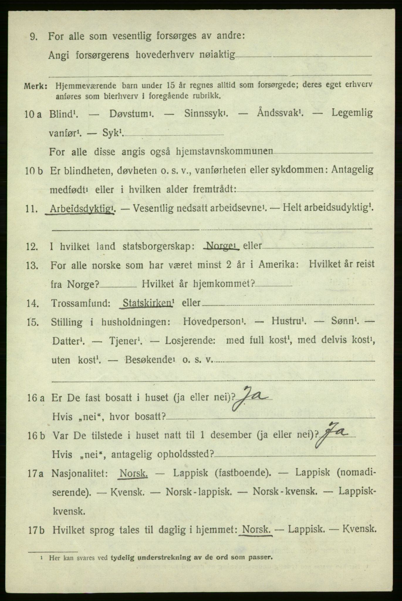 SATØ, Folketelling 1920 for 2013 Talvik herred, 1920, s. 3269