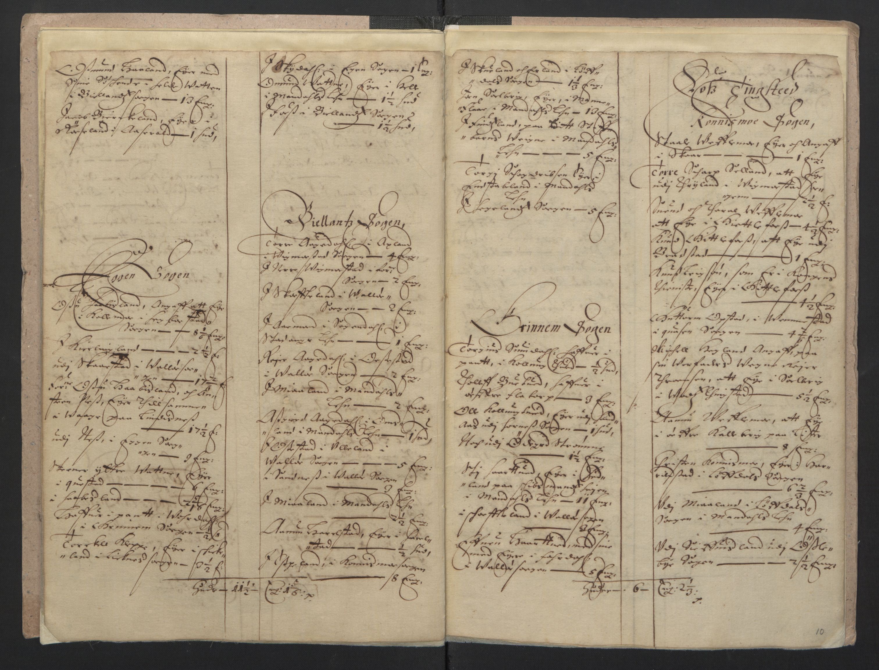 Rentekammeret inntil 1814, Realistisk ordnet avdeling, RA/EA-4070/L/L0022/0005: Agder lagdømme: / Odelsjordebok. Lista len, 1661, s. 9b-10a