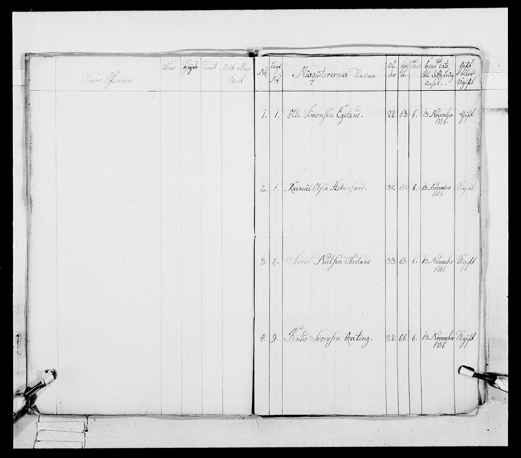 Generalitets- og kommissariatskollegiet, Det kongelige norske kommissariatskollegium, AV/RA-EA-5420/E/Eh/L0094: 2. Bergenhusiske nasjonale infanteriregiment, 1776-1779, s. 333