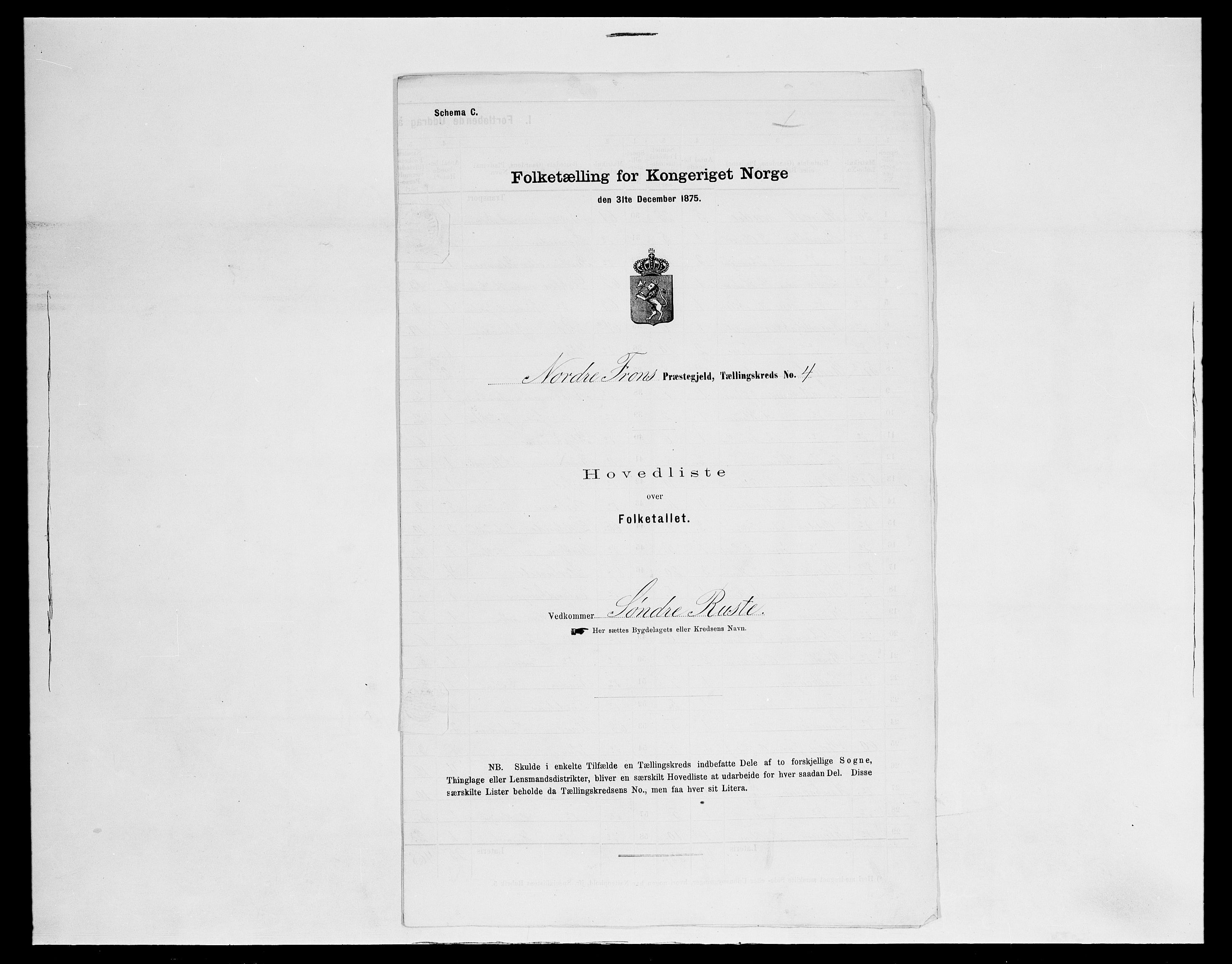 SAH, Folketelling 1875 for 0518P Nord-Fron prestegjeld, 1875, s. 35