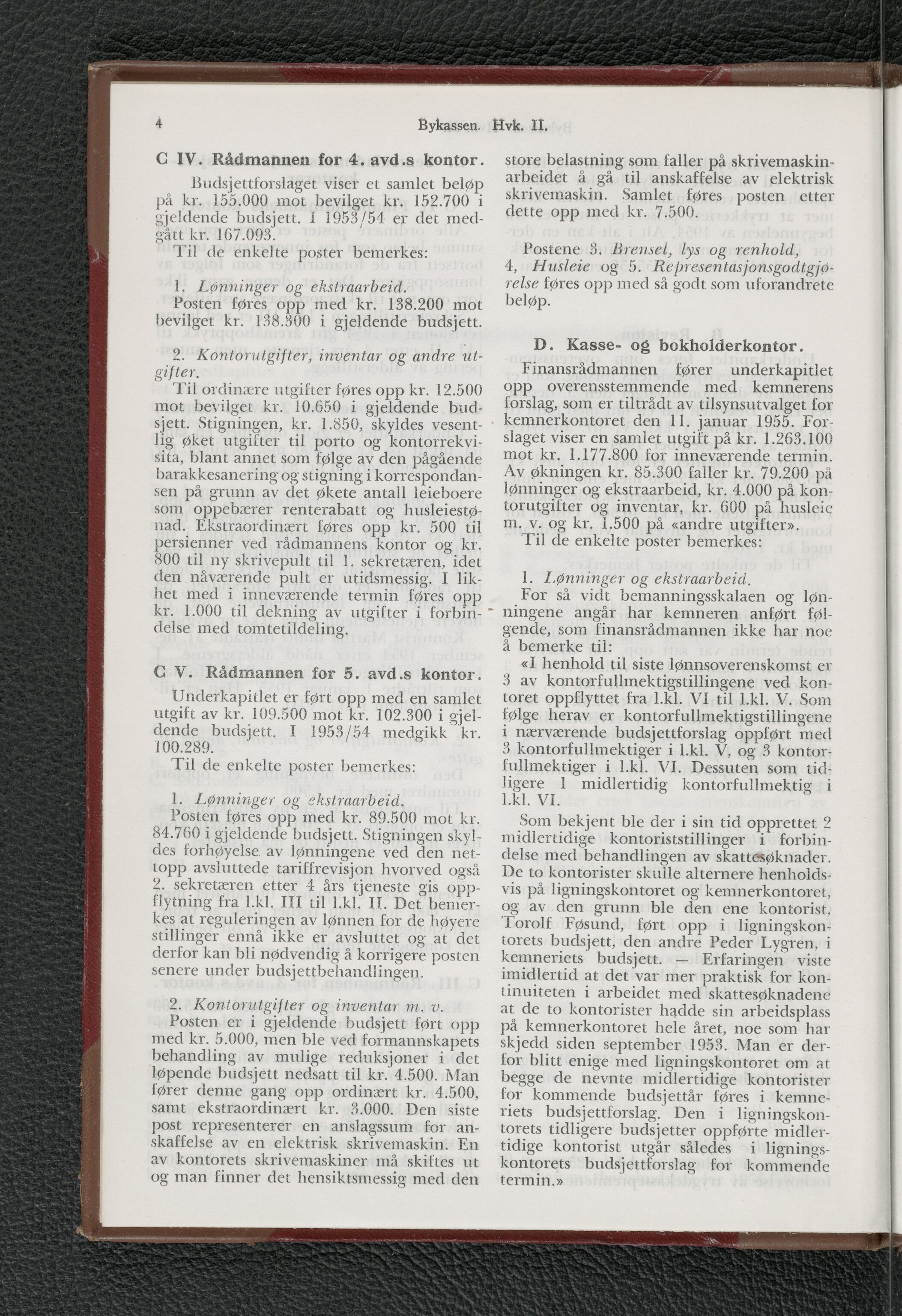 Bergen kommune. Formannskapet, BBA/A-0003/Ad/L0171: Bergens Kommuneforhandlinger, bind II, 1955