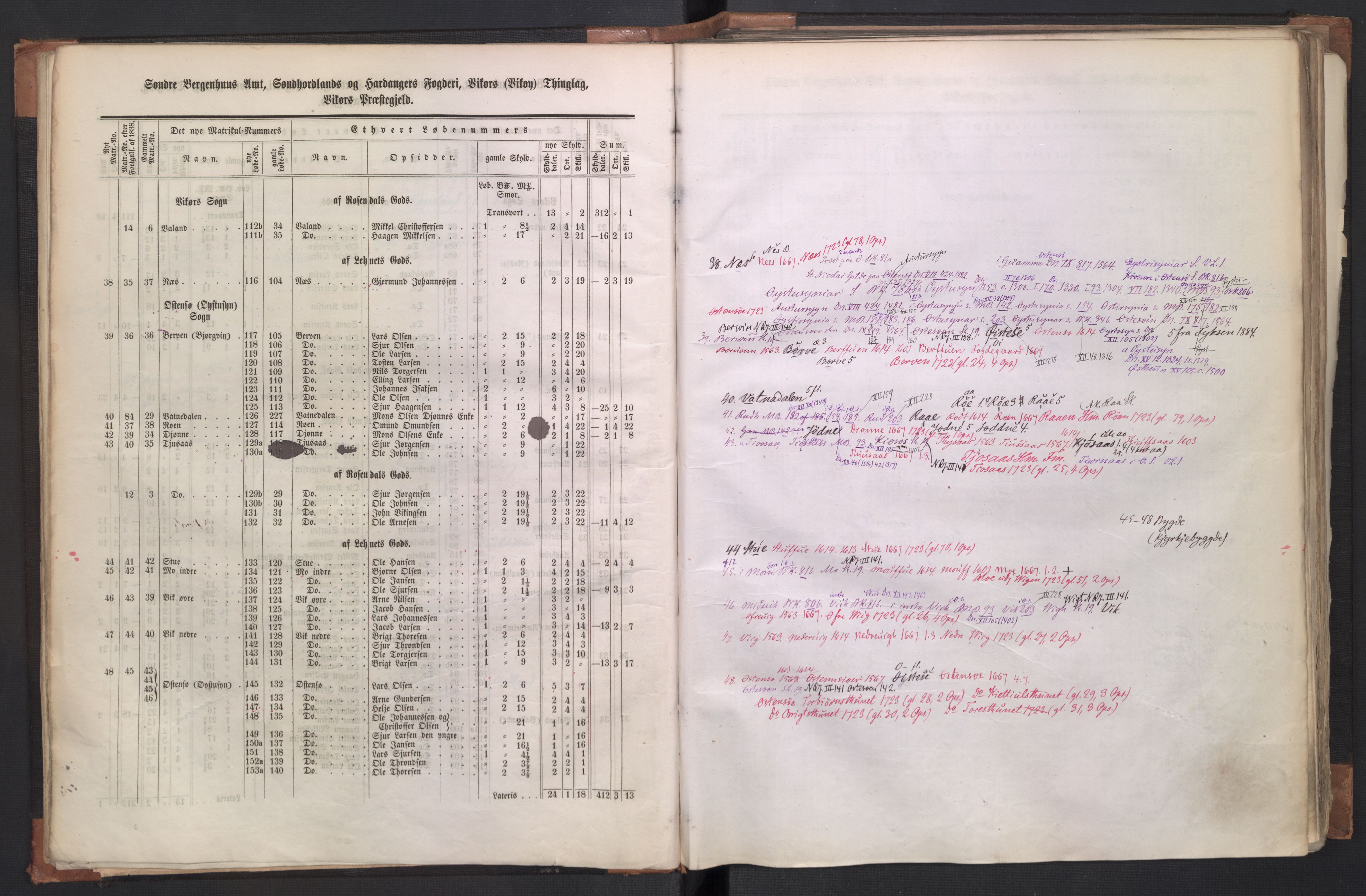 Rygh, AV/RA-PA-0034/F/Fb/L0011: Matrikkelen for 1838 - Søndre Bergenhus amt (Hordaaland fylke), 1838