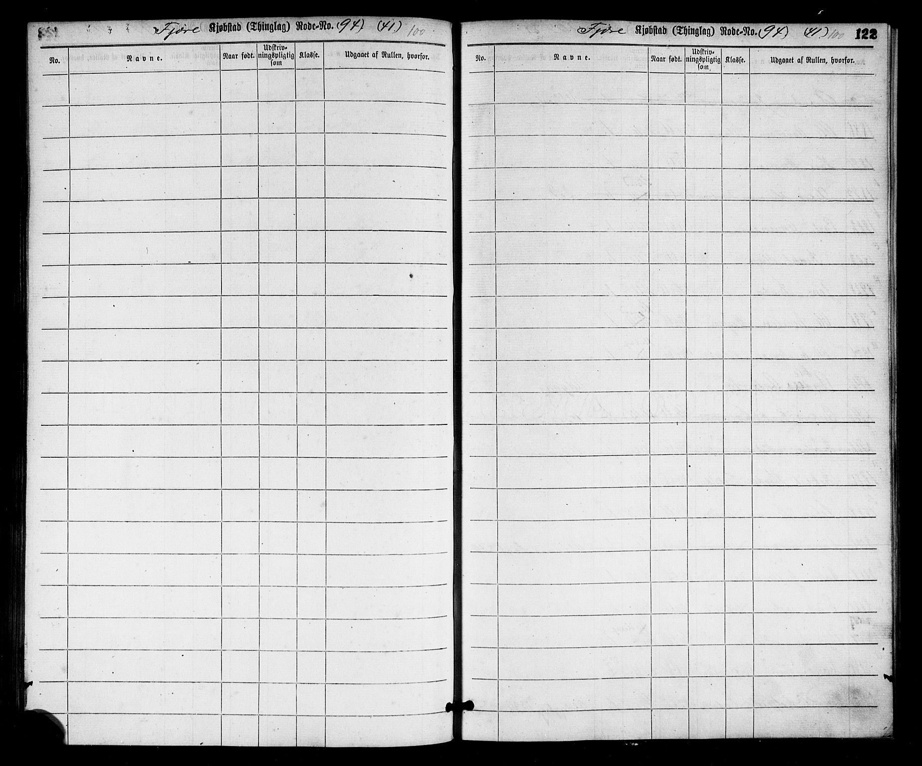 Grimstad mønstringskrets, AV/SAK-2031-0013/F/Ff/L0001: Utskrivningsregisterrulle Grimstad, Landvik og Fjære, F-11, 1860-1880, s. 126