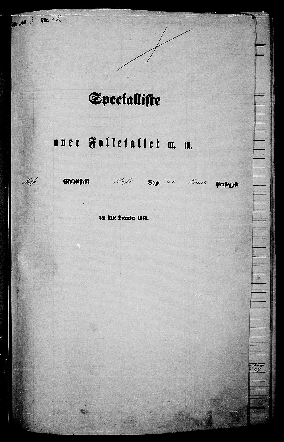 RA, Folketelling 1865 for 0536P Land prestegjeld, 1865, s. 316