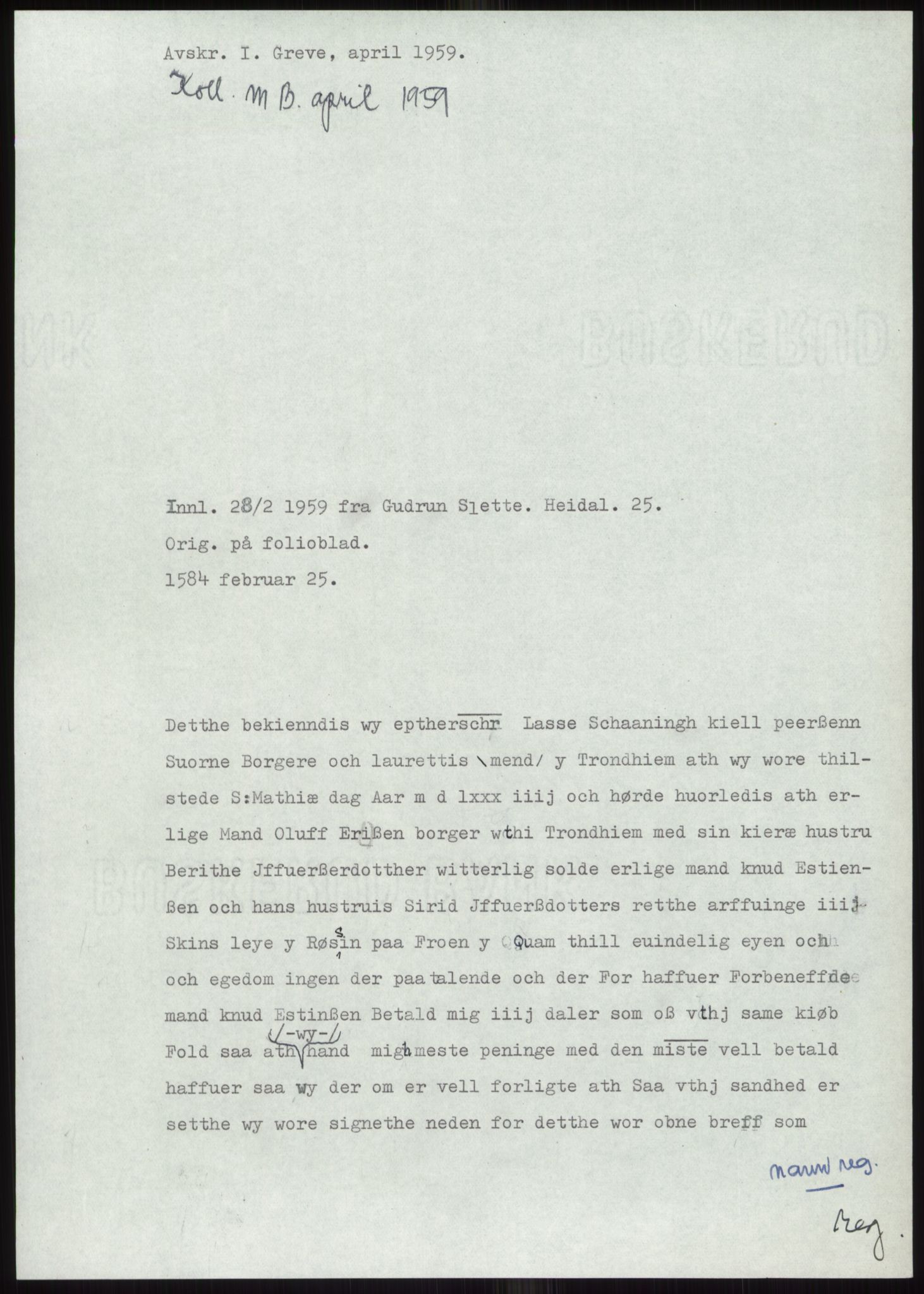 Samlinger til kildeutgivelse, Diplomavskriftsamlingen, AV/RA-EA-4053/H/Ha, s. 57