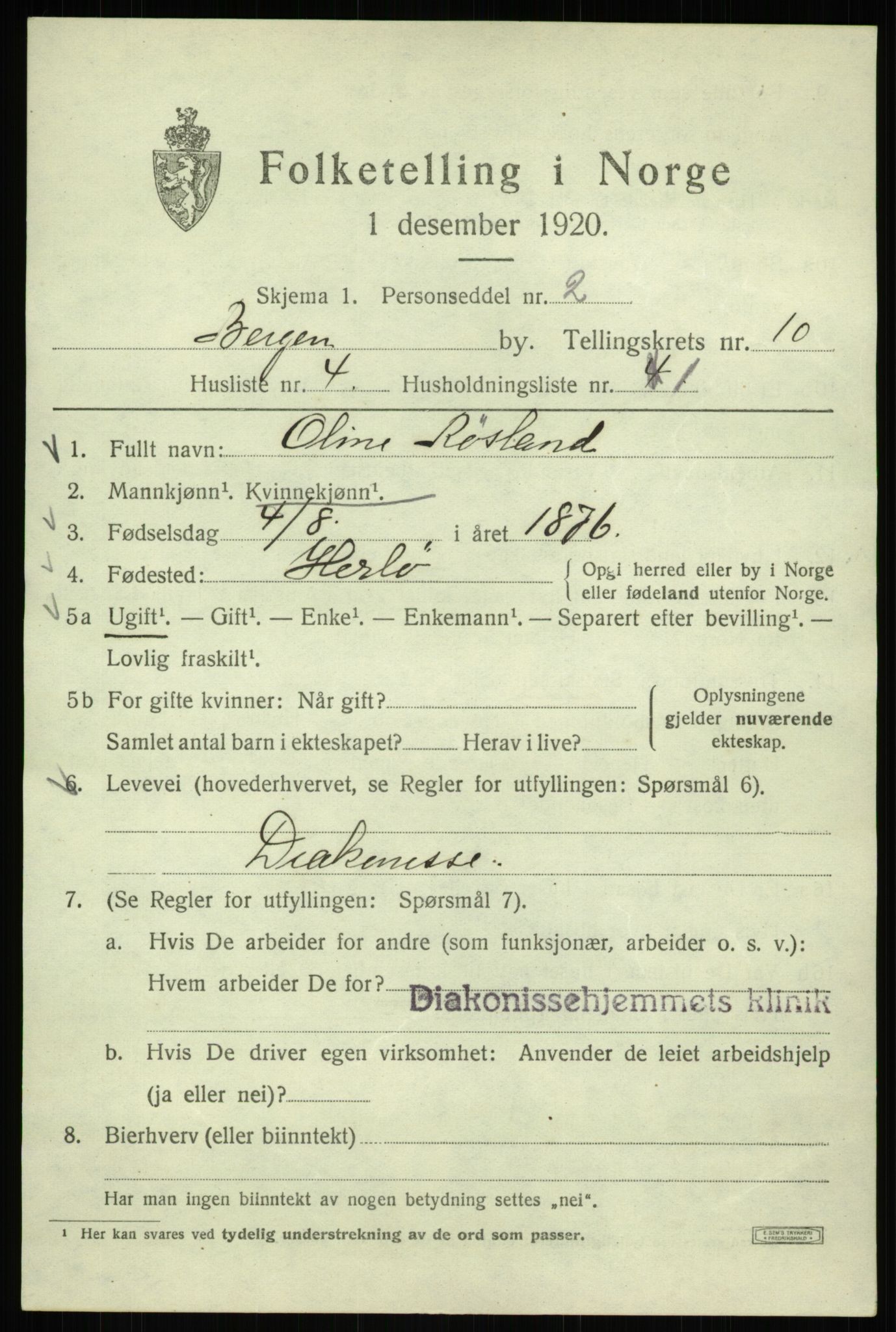 SAB, Folketelling 1920 for 1301 Bergen kjøpstad, 1920, s. 71369