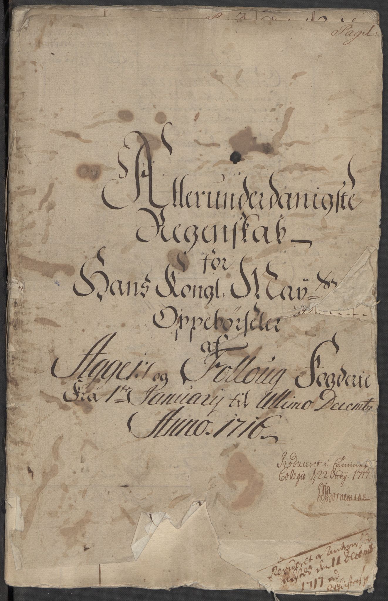 Rentekammeret inntil 1814, Reviderte regnskaper, Fogderegnskap, RA/EA-4092/R10/L0454: Fogderegnskap Aker og Follo, 1716, s. 3