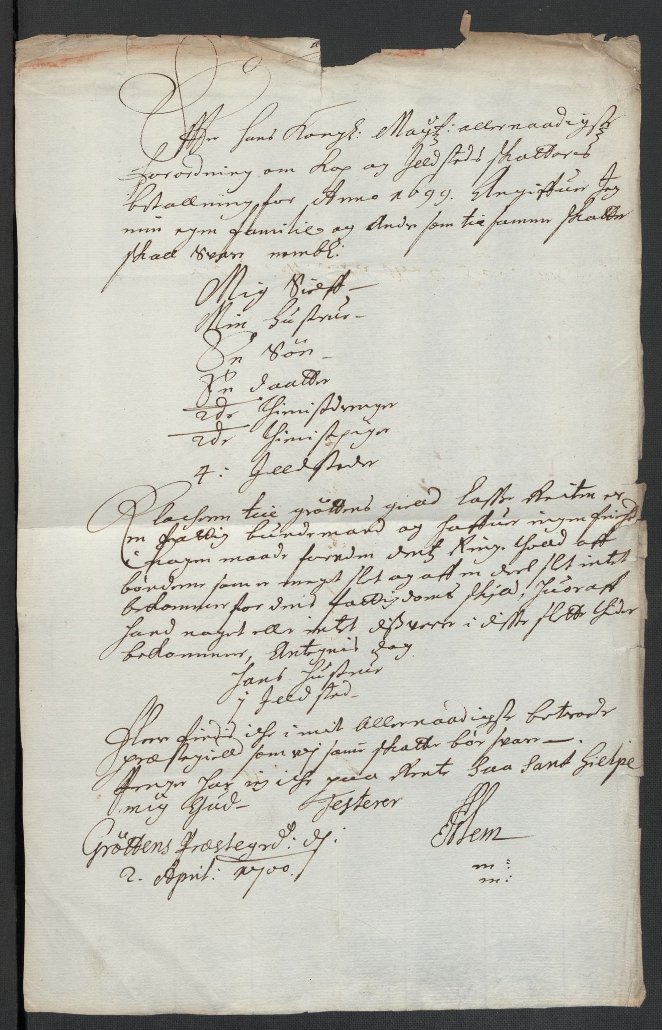 Rentekammeret inntil 1814, Reviderte regnskaper, Fogderegnskap, RA/EA-4092/R55/L3654: Fogderegnskap Romsdal, 1699-1700, s. 182
