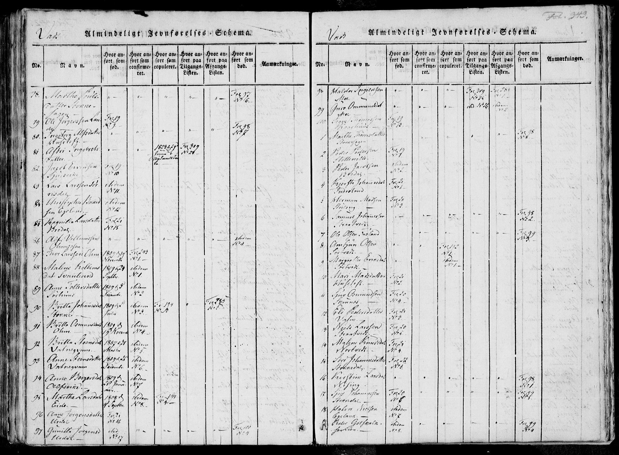 Skjold sokneprestkontor, AV/SAST-A-101847/H/Ha/Haa/L0004: Ministerialbok nr. A 4 /2, 1815-1830, s. 343