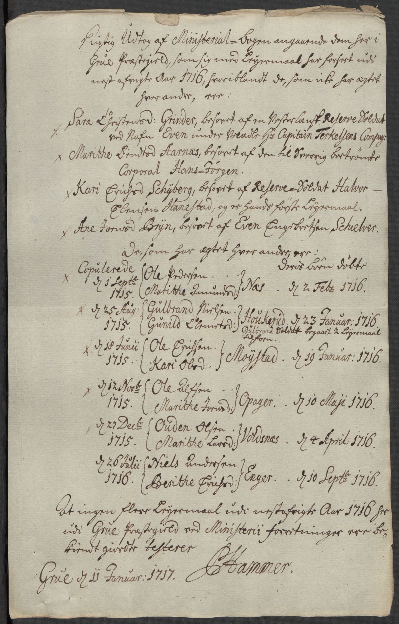 Rentekammeret inntil 1814, Reviderte regnskaper, Fogderegnskap, RA/EA-4092/R13/L0855: Fogderegnskap Solør, Odal og Østerdal, 1716, s. 269