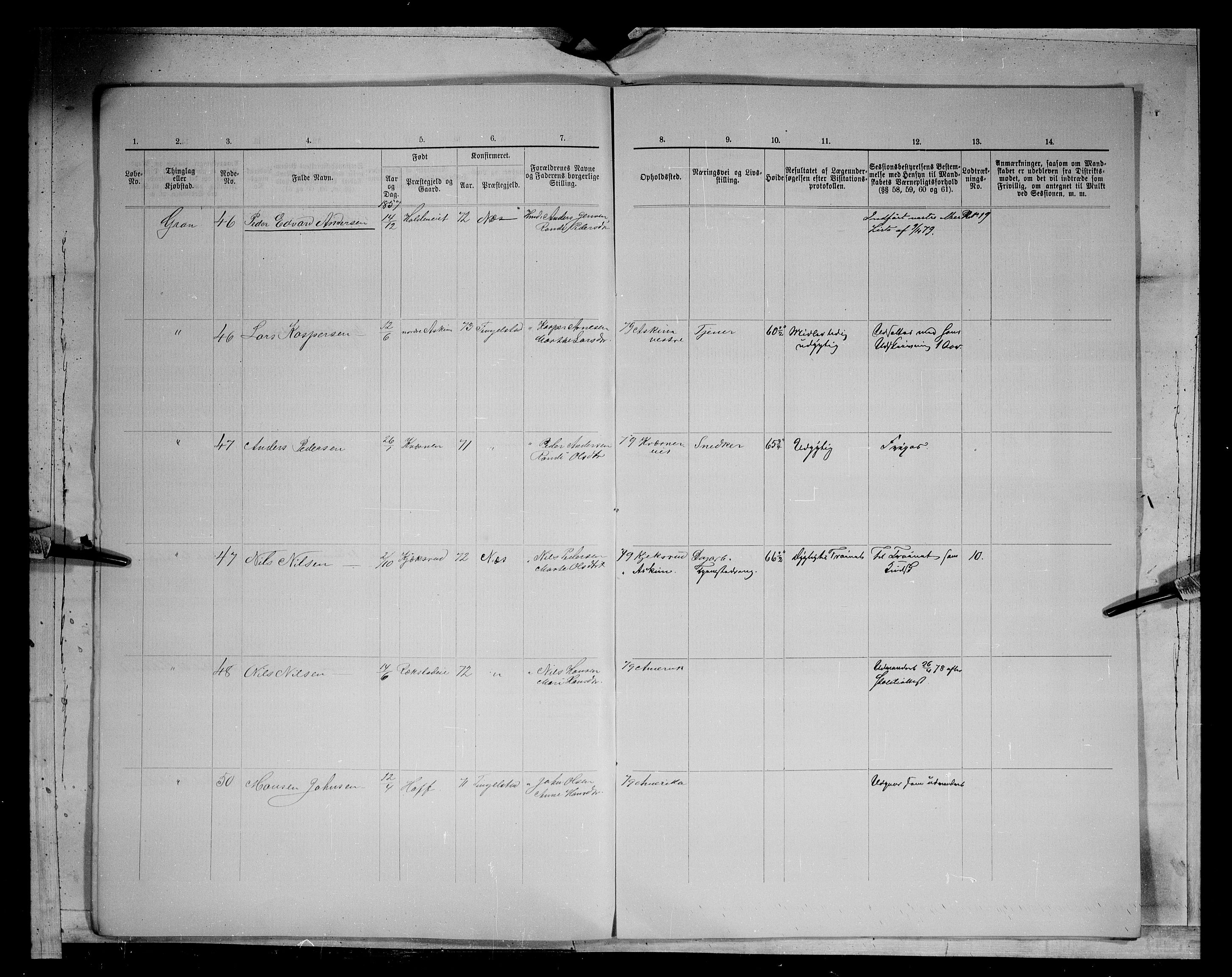 Fylkesmannen i Oppland, AV/SAH-FYO-002/1/K/Kg/L1166: Gran og Jevnaker, 1860-1879, s. 8894