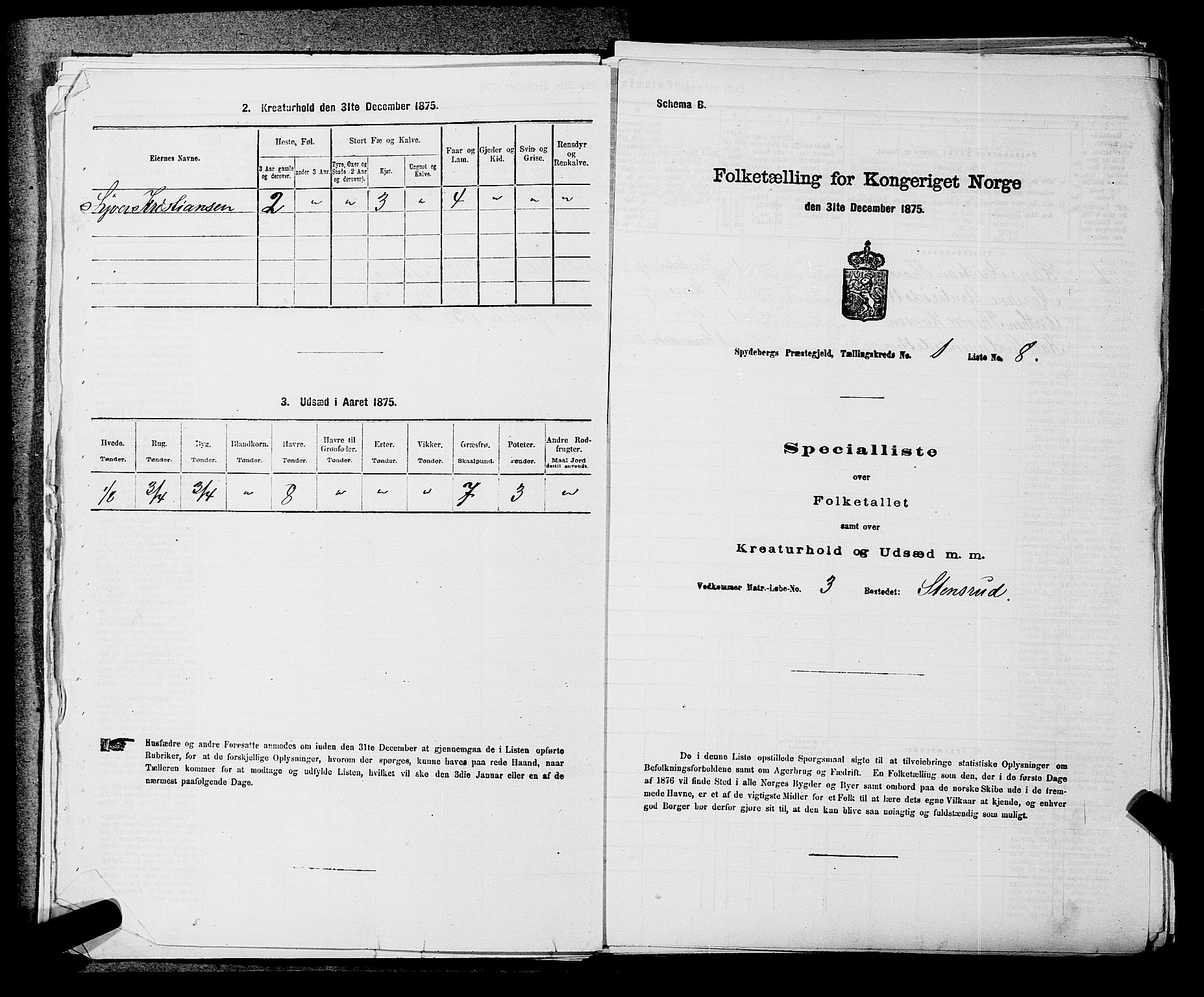 RA, Folketelling 1875 for 0123P Spydeberg prestegjeld, 1875, s. 51