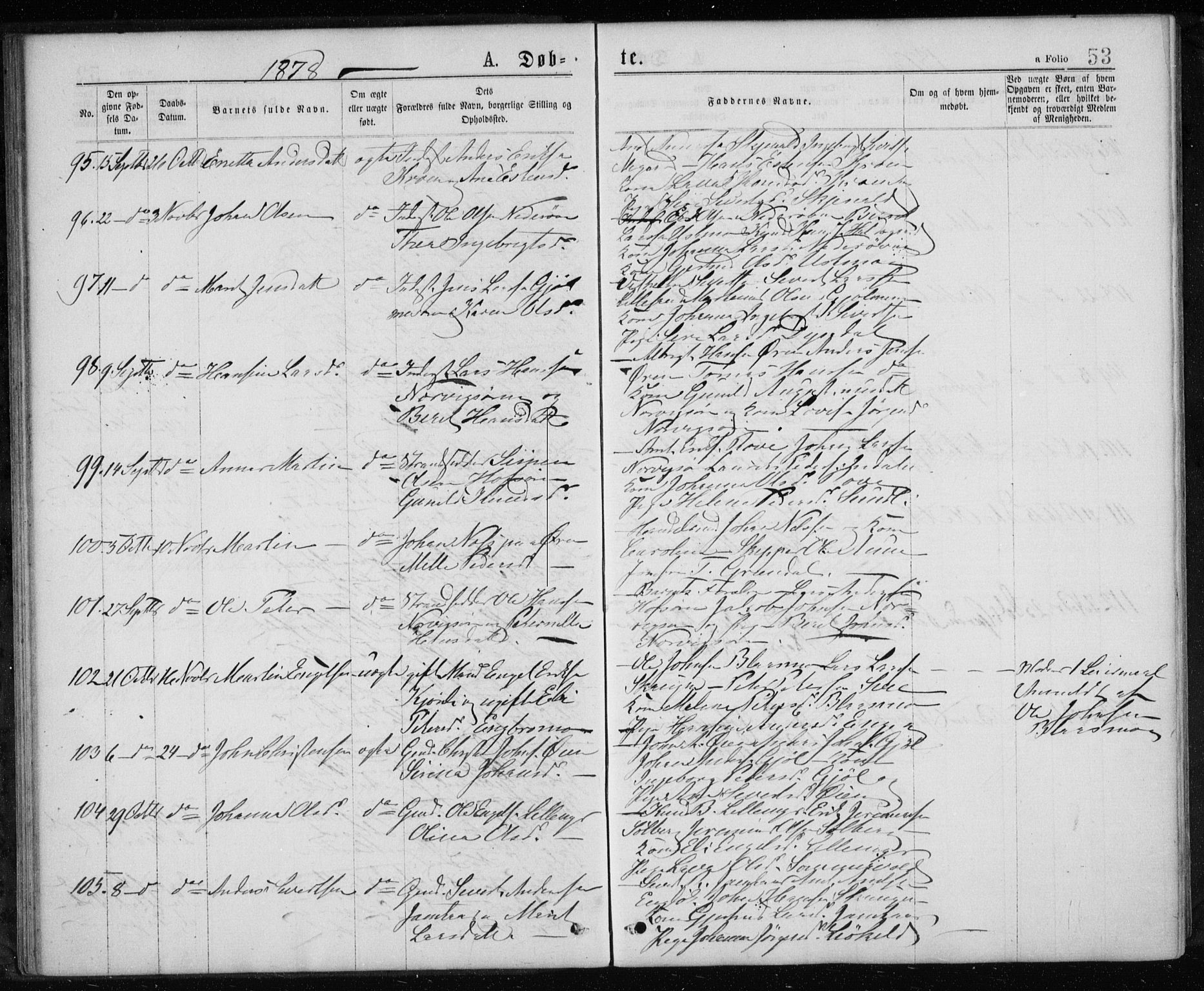 Ministerialprotokoller, klokkerbøker og fødselsregistre - Sør-Trøndelag, AV/SAT-A-1456/668/L0817: Klokkerbok nr. 668C06, 1873-1884, s. 53
