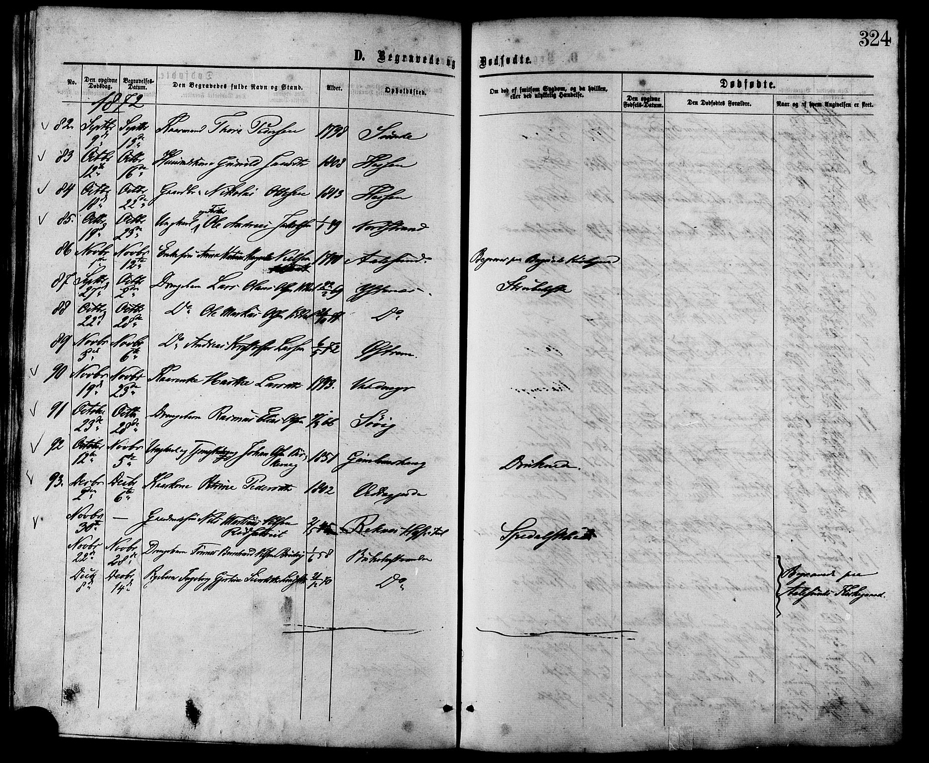 Ministerialprotokoller, klokkerbøker og fødselsregistre - Møre og Romsdal, AV/SAT-A-1454/528/L0399: Ministerialbok nr. 528A10, 1864-1879, s. 324