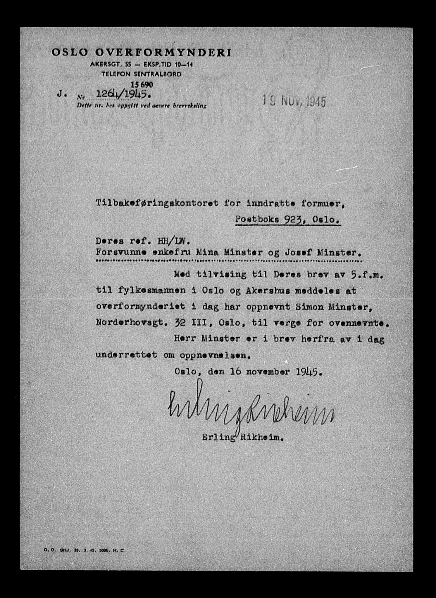 Justisdepartementet, Tilbakeføringskontoret for inndratte formuer, RA/S-1564/H/Hc/Hcc/L0965: --, 1945-1947, s. 596