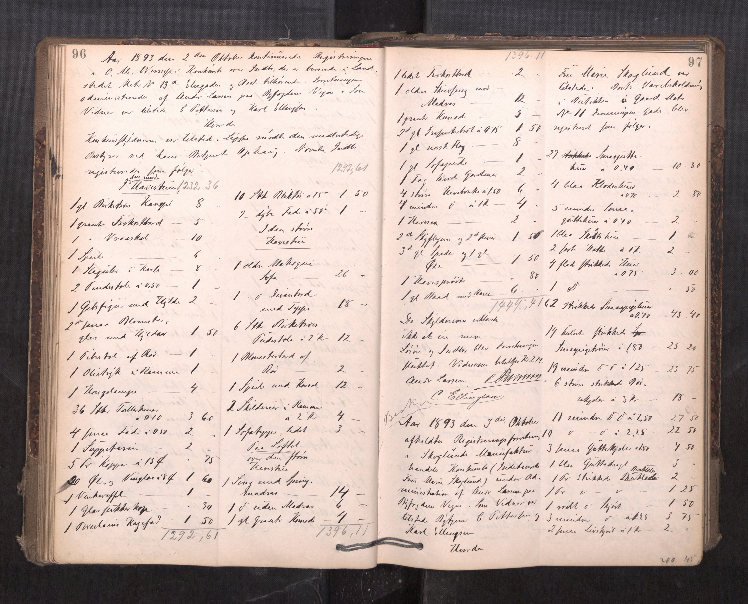 Trondheim byfogd, AV/SAT-A-0003/1/3/3C/L0015: Skifteregistreringsprotokoll - 24/2-21/3 (u/ register), 1893-1899, s. 96-97