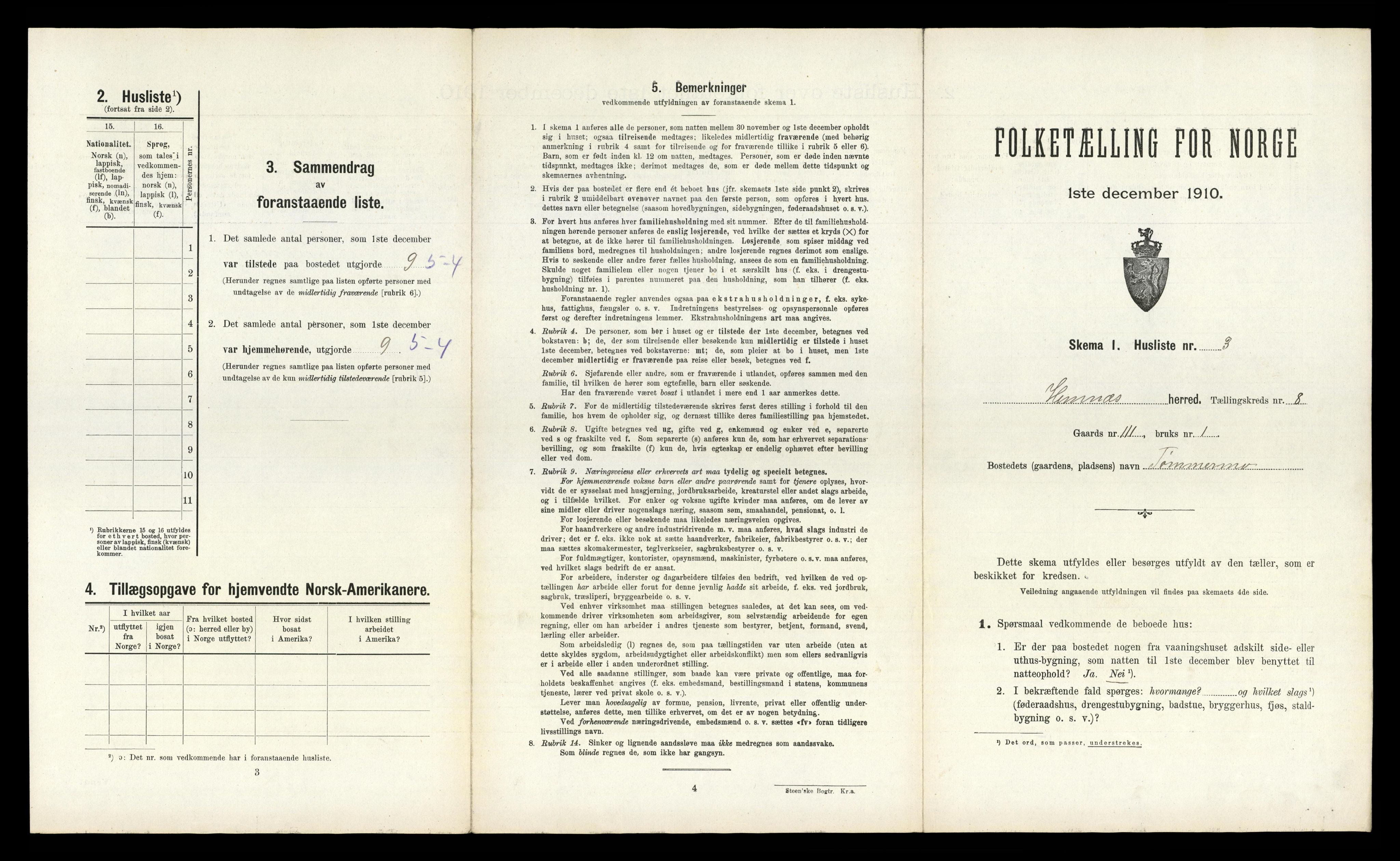 RA, Folketelling 1910 for 1832 Hemnes herred, 1910, s. 1536