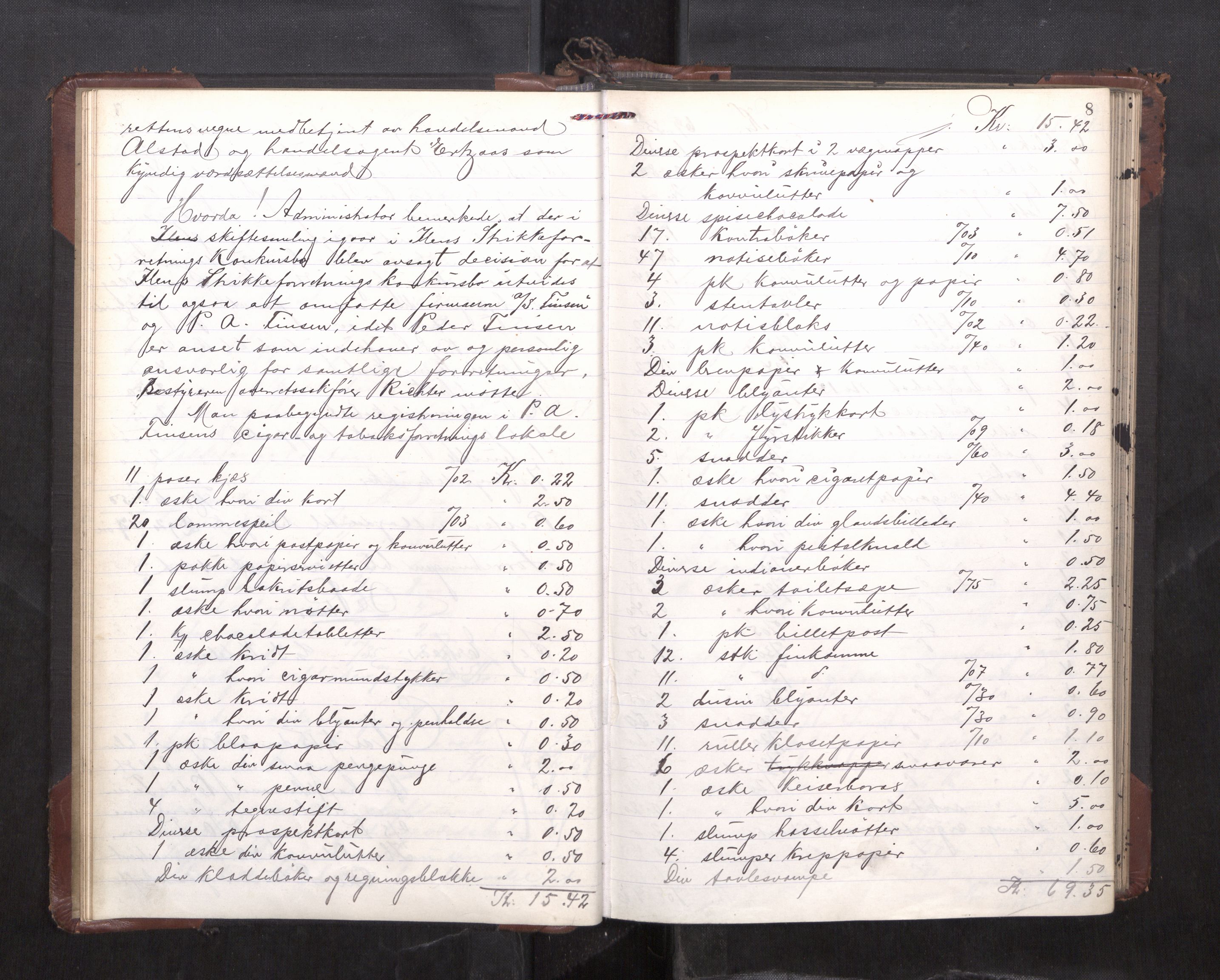 Trondheim byfogd, AV/SAT-A-0003/1/3/3C/L0036: Skifteregistreringsprotokoll - 14/4-24/9. (u/ register), 1915-1918, s. 8