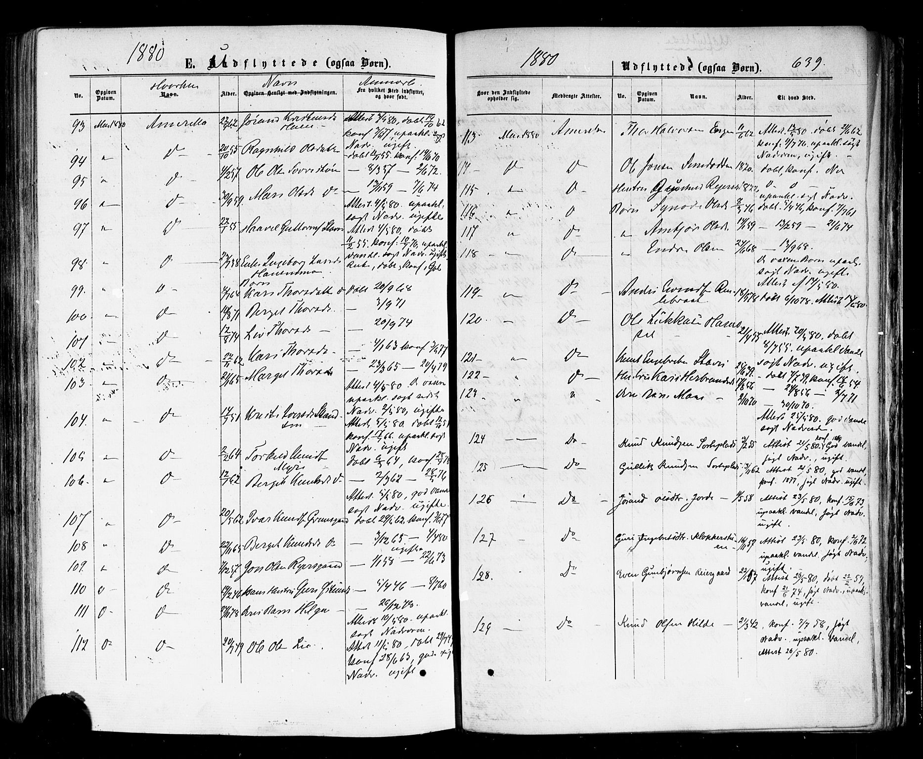 Nes kirkebøker, AV/SAKO-A-236/F/Fa/L0010: Ministerialbok nr. 10, 1864-1880, s. 639