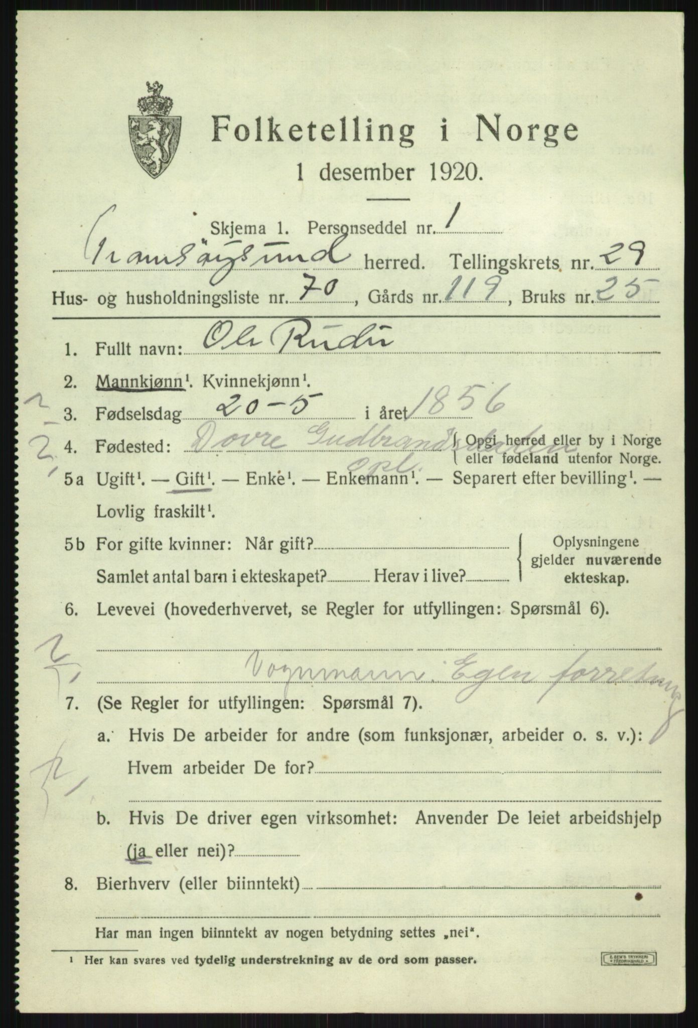 SATØ, Folketelling 1920 for 1934 Tromsøysund herred, 1920, s. 14220