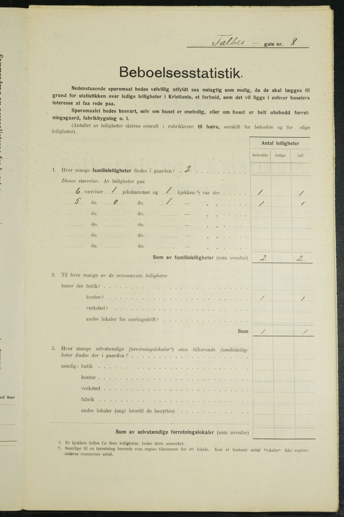 OBA, Kommunal folketelling 1.2.1914 for Kristiania, 1914, s. 23340